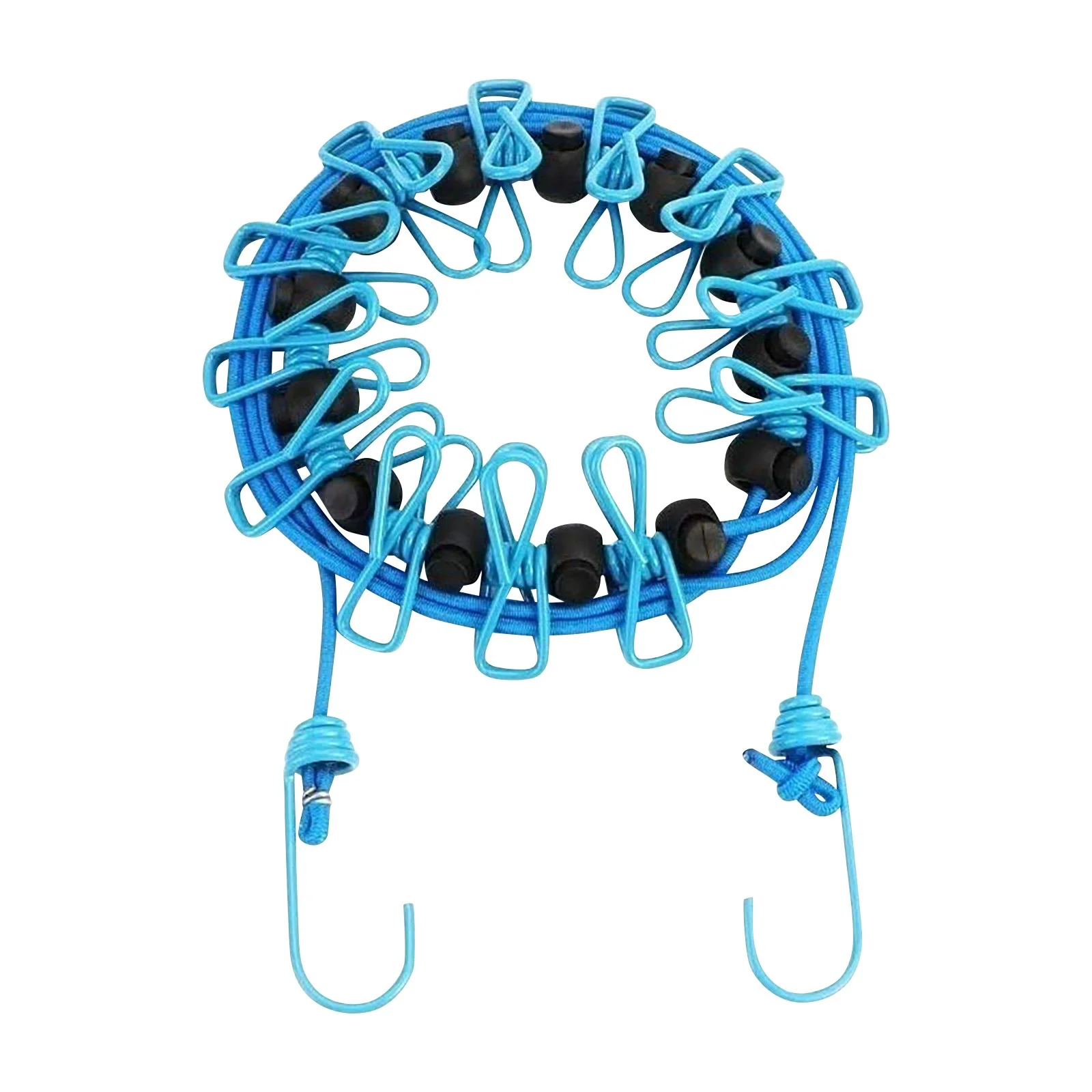 Feastival Gift! YOHOME 2-piece Portable Clothesline with 12 Clothespins Retractable Elastic Laundry