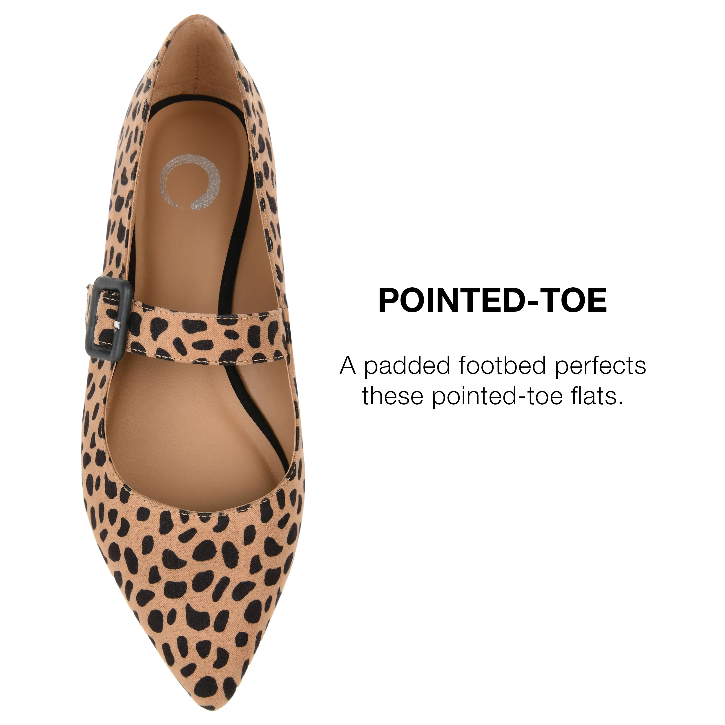 Journee Collection Womens Karissa Buckle Pointed Toe Mary Jane Flats