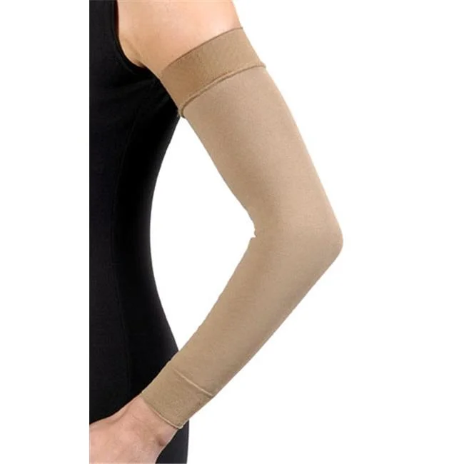 BSN Medical 102239 Jobst Bella Strong Arm Sleeve with Silicone Band, 15-20 mmHg, Long, Size 9, Black