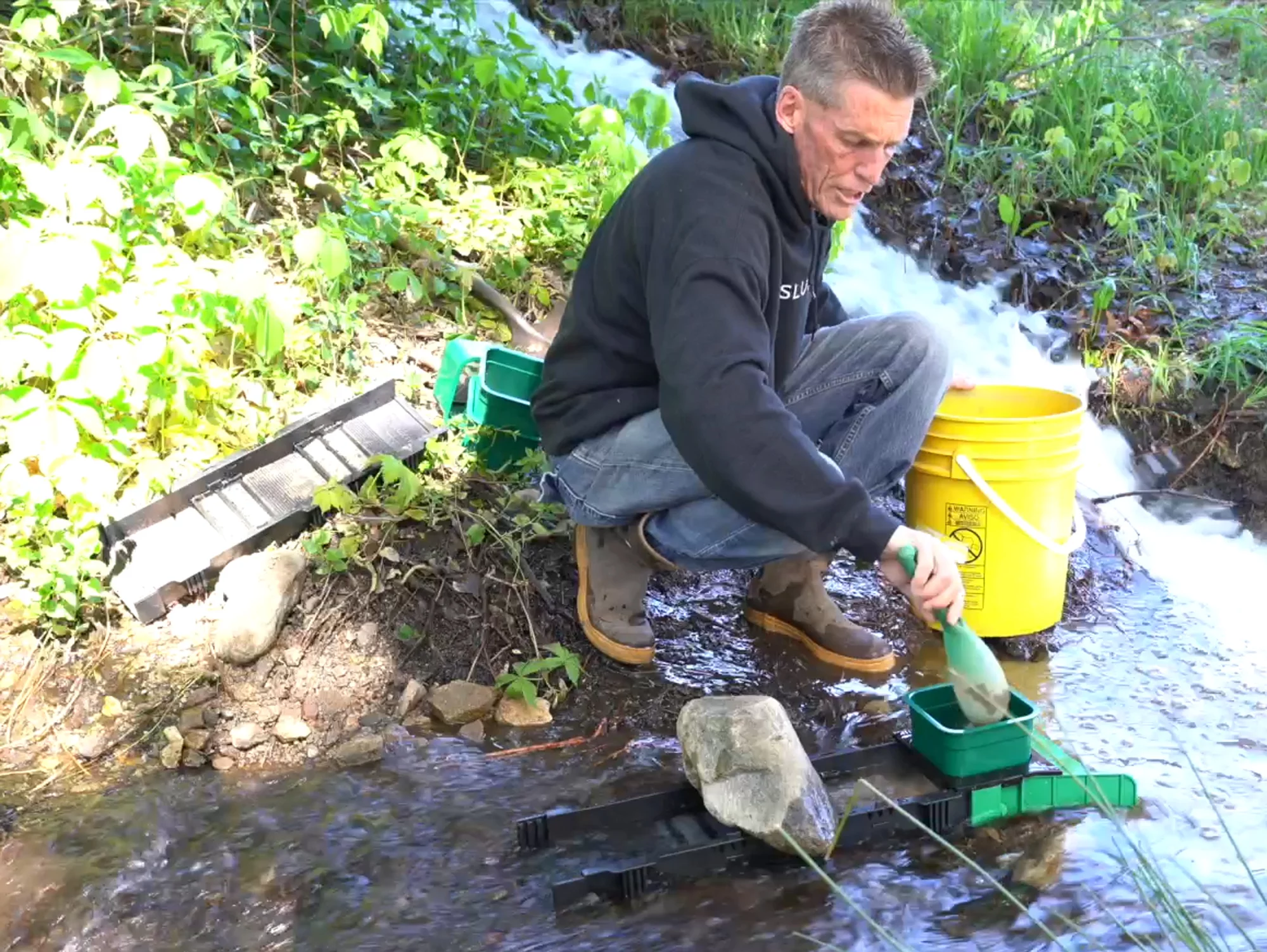 Sluice Fox 31 inch Sluice Box Compact Gold Panning Kit; portable sluice box and 5 classifier sifting pans; huntley spoon; paydirt scoop; classify while you sluice with this patented prospecting tool s