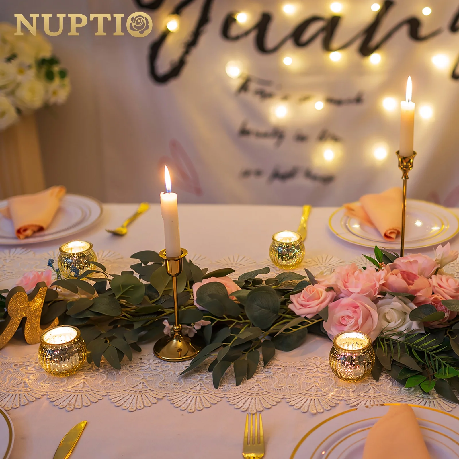 Nuptio Tea Light Candle Holders Set of 12 Gold Glass Pumpkin Tealight Holder Ribbed Votive Bulk Christmas Thanksgiving Decorations Wedding Party Living Room Table Centrepieces