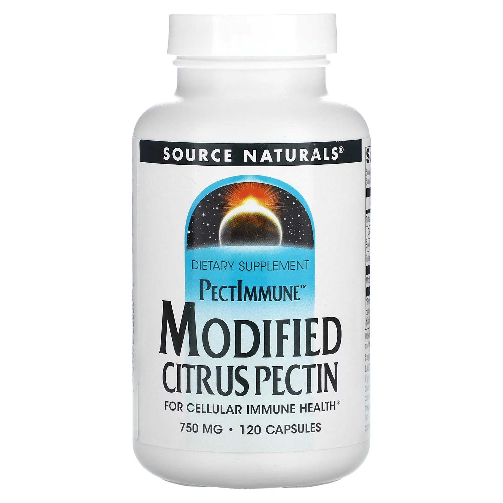 Source Naturals - PectImmune Modified Citrus Pectin 750 mg. - 120 Capsules