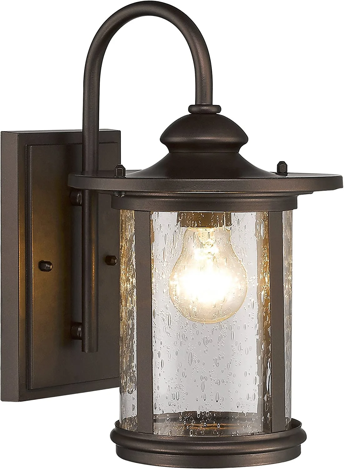 YUNWEN Lighting CH22026RB16-OD1 Cole Transitional 1-Light Outdoor Wall Sconce, 16