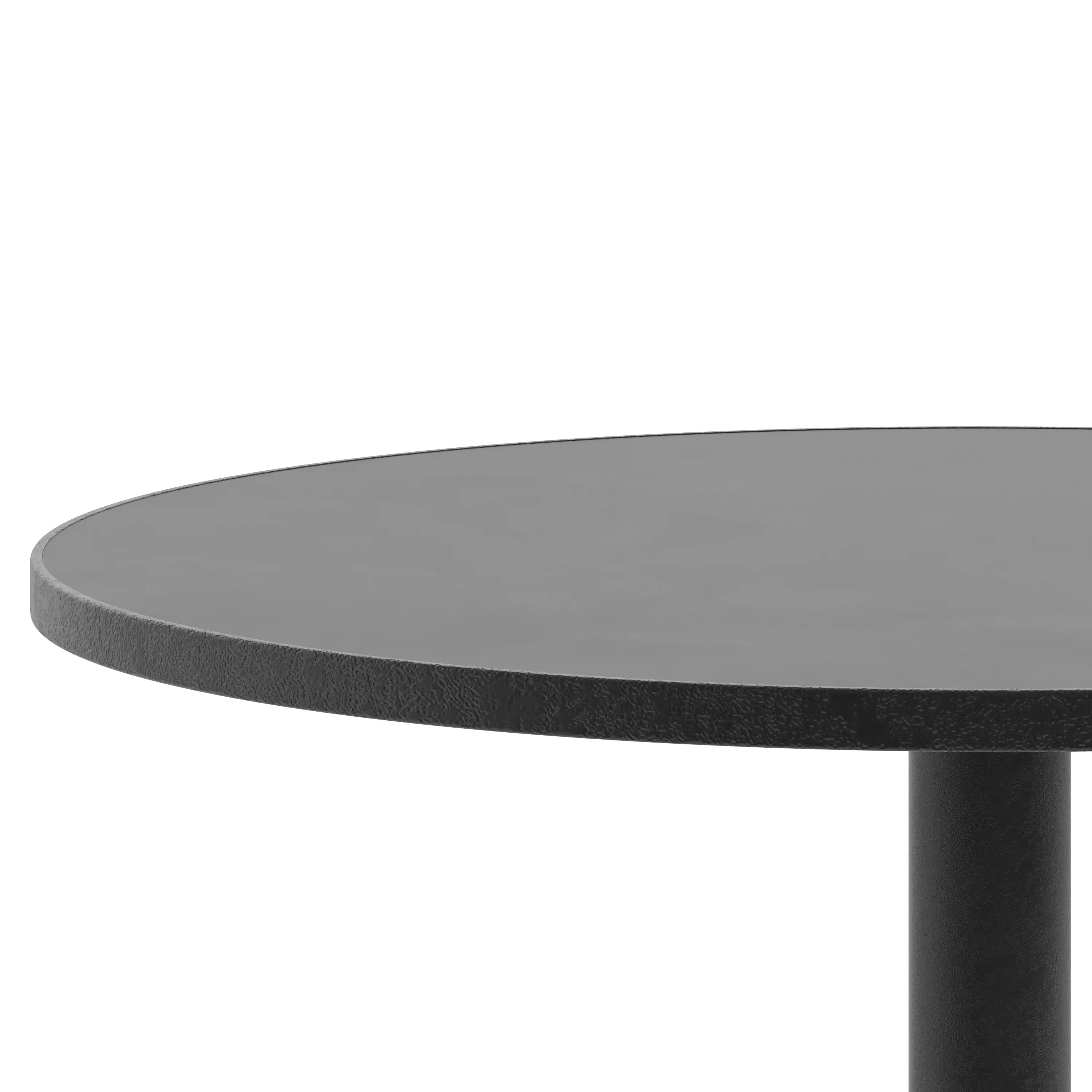 BizChair 27.5'' Black Round Metal Indoor-Outdoor Table with Base