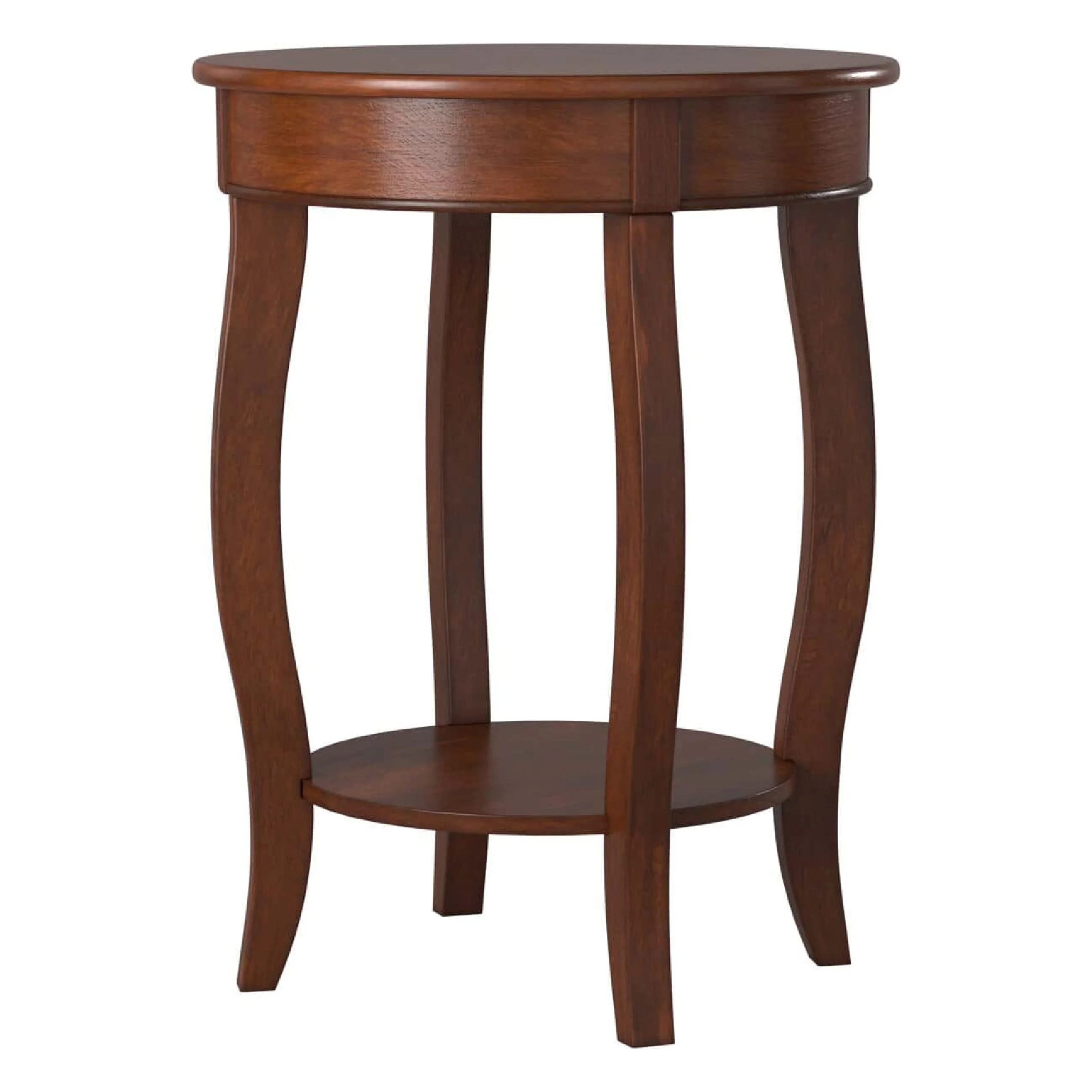 Powell Fiore Round Indoor Accent Side Table with Shelf, 24