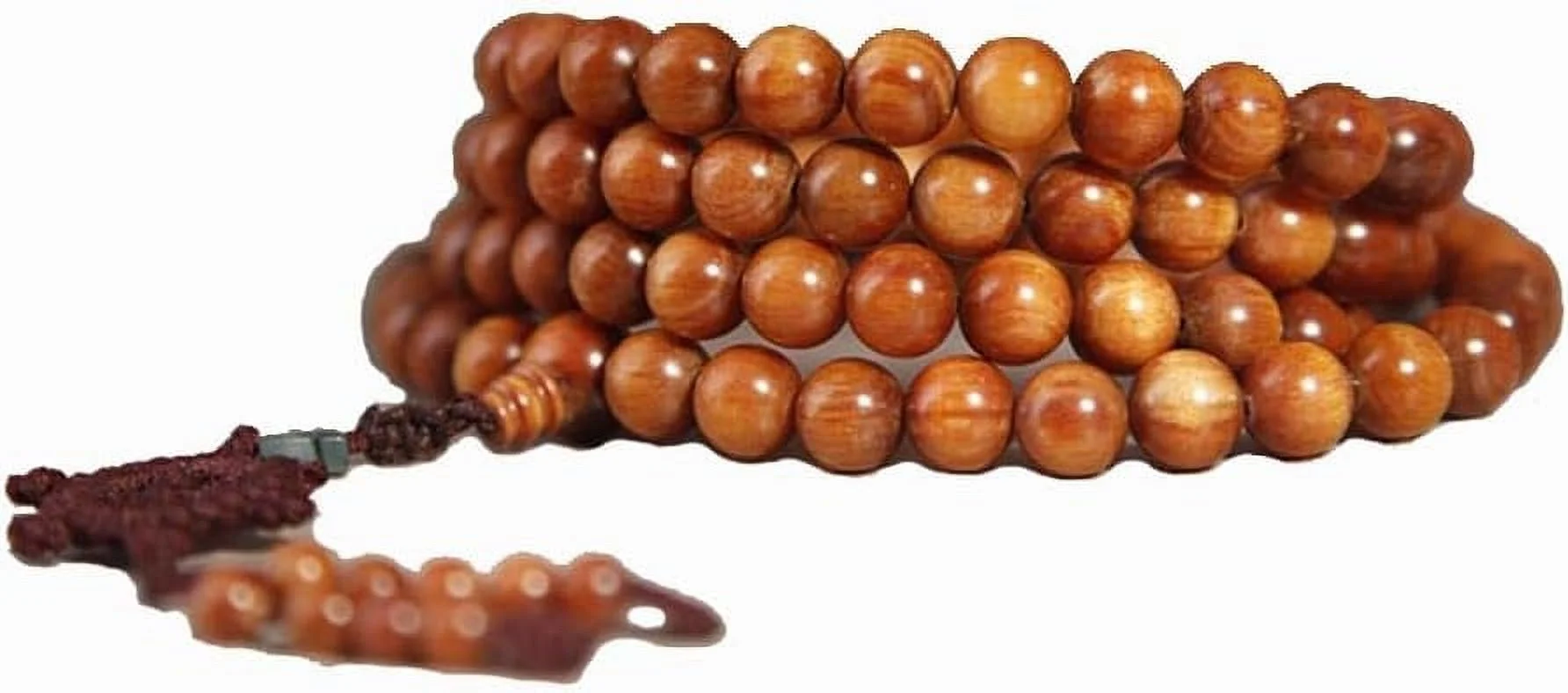 Wooden Beads Bracelet Raja Kayu Wood Agathis Alba Black Bead Mala Prayer Feng Shui Lucky For Women Men