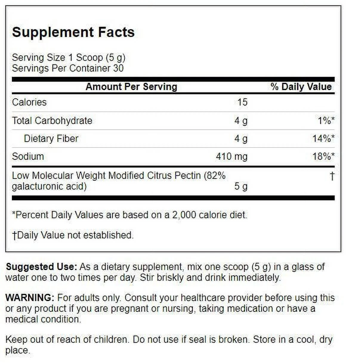 Swanson Pectipure Modified Citrus Pectin 5.28 oz Powder