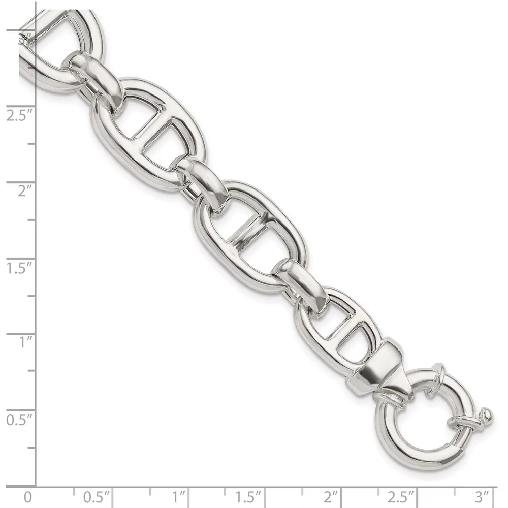 FJC Finejewelers 925 Sterling Silver Polished Fancy Link Bracelet 7.75 Inches x 16.44 mm