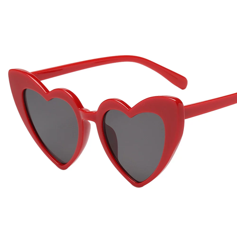 Toyfunny Women Retro Fashion Heart-shaped Shades Sunglasses Integrated UV Glasses