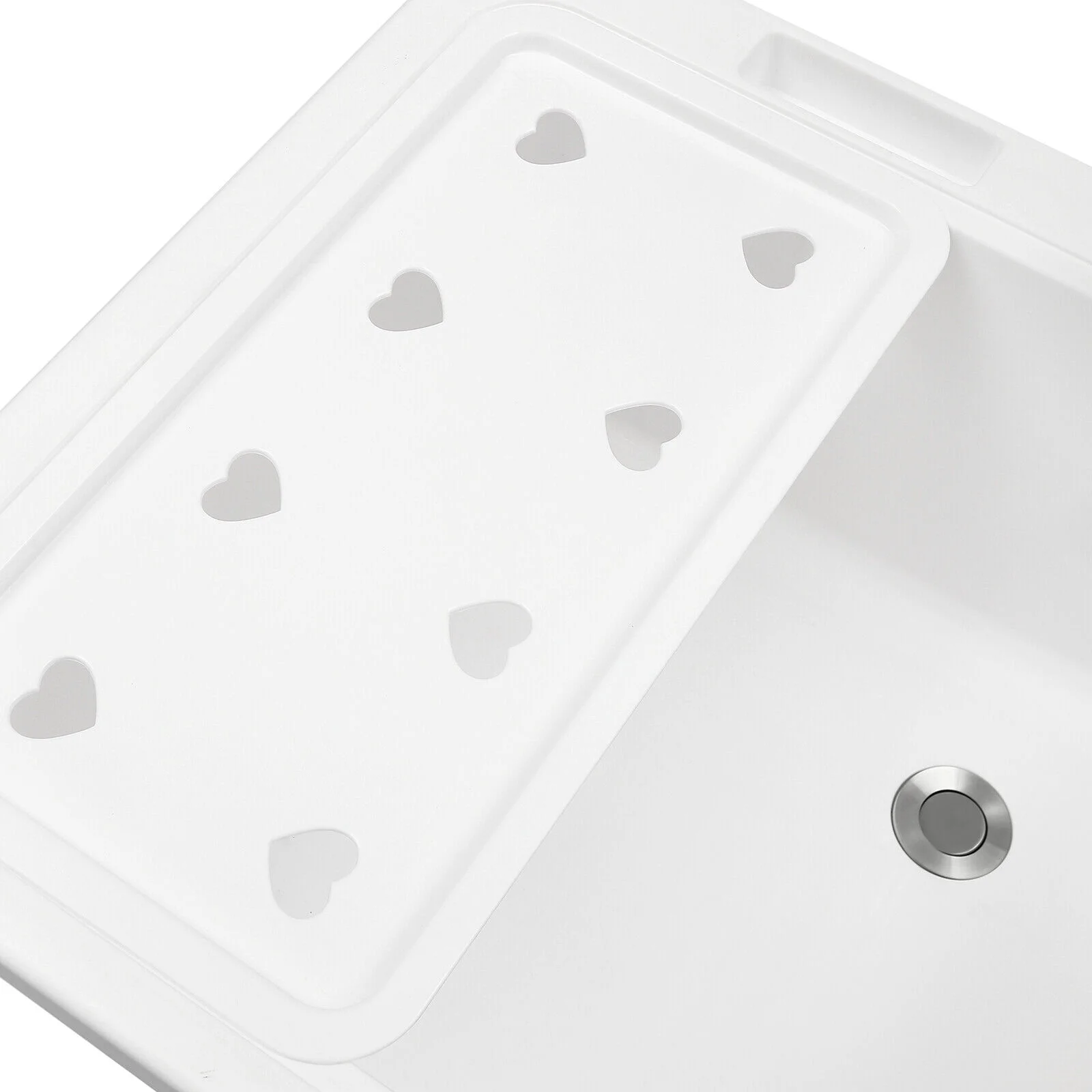 White Utility Sink Laundry Tub Freestanding Sink Wash Station w/ Faucet Home