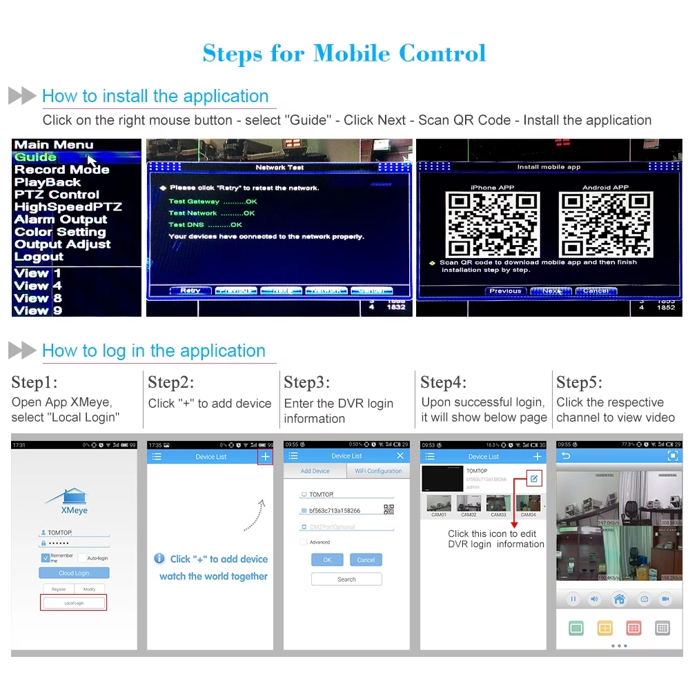 KKmoon 8CH 1080P Full  AHD/Analog/TVI/CVI DVR CCTV Digital Video Recorder - Remote Phone Access, Home & Office