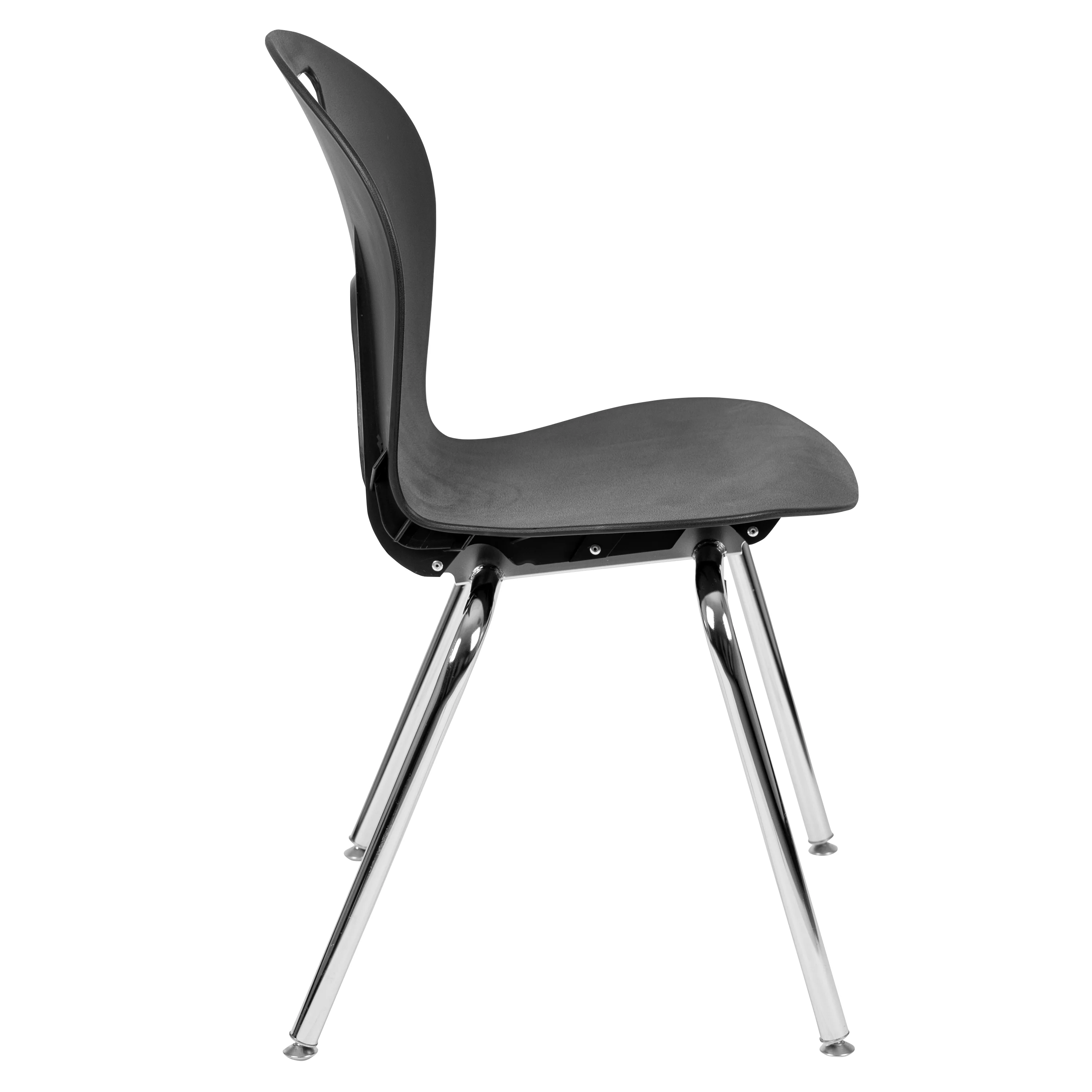 Emma + Oliver Titan Black Student Stack School Chair - 18-inch