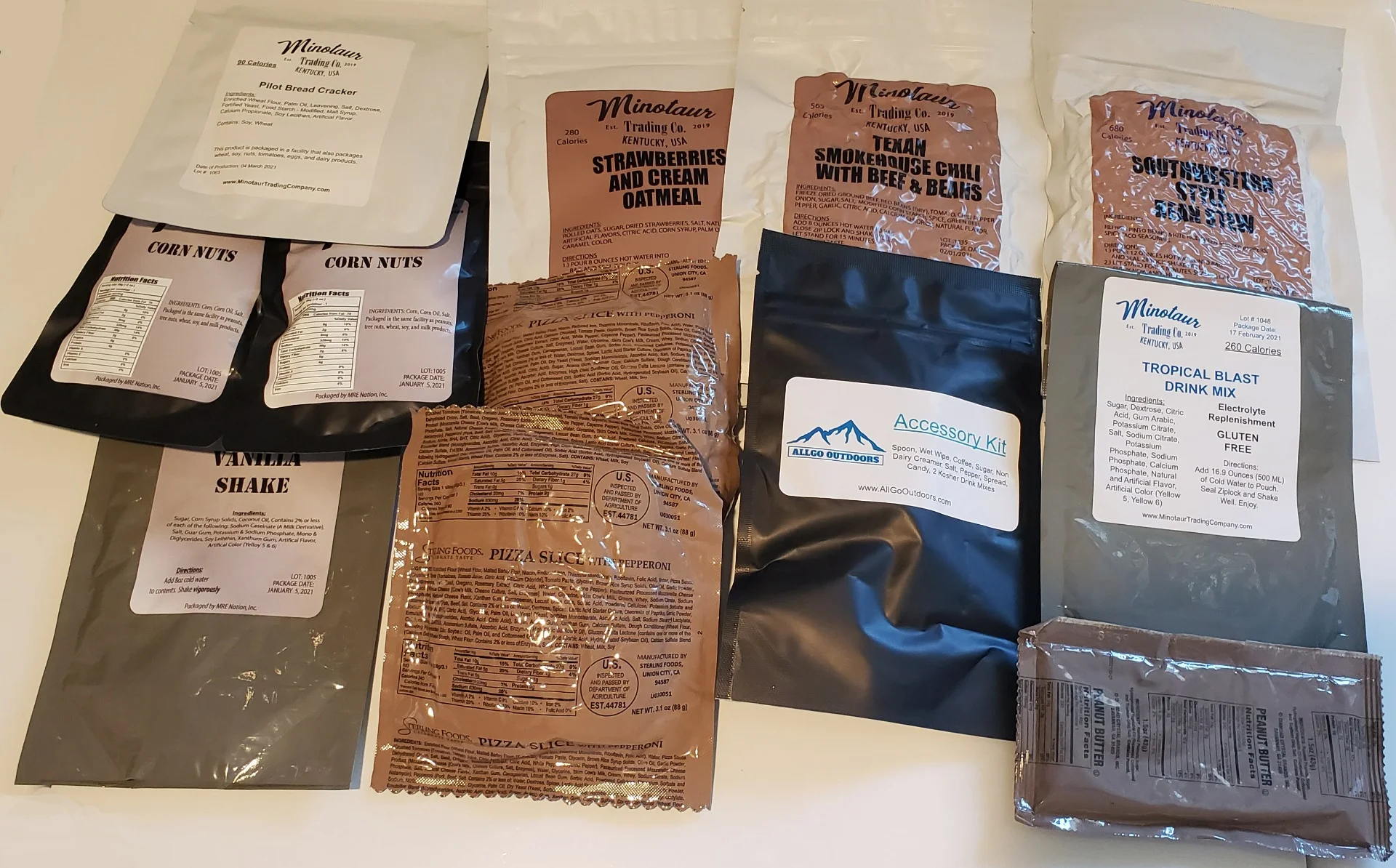 AllGo Outdoors Freeze Dried MCW - Survival Food Military 24hr Field Ration Menu 1