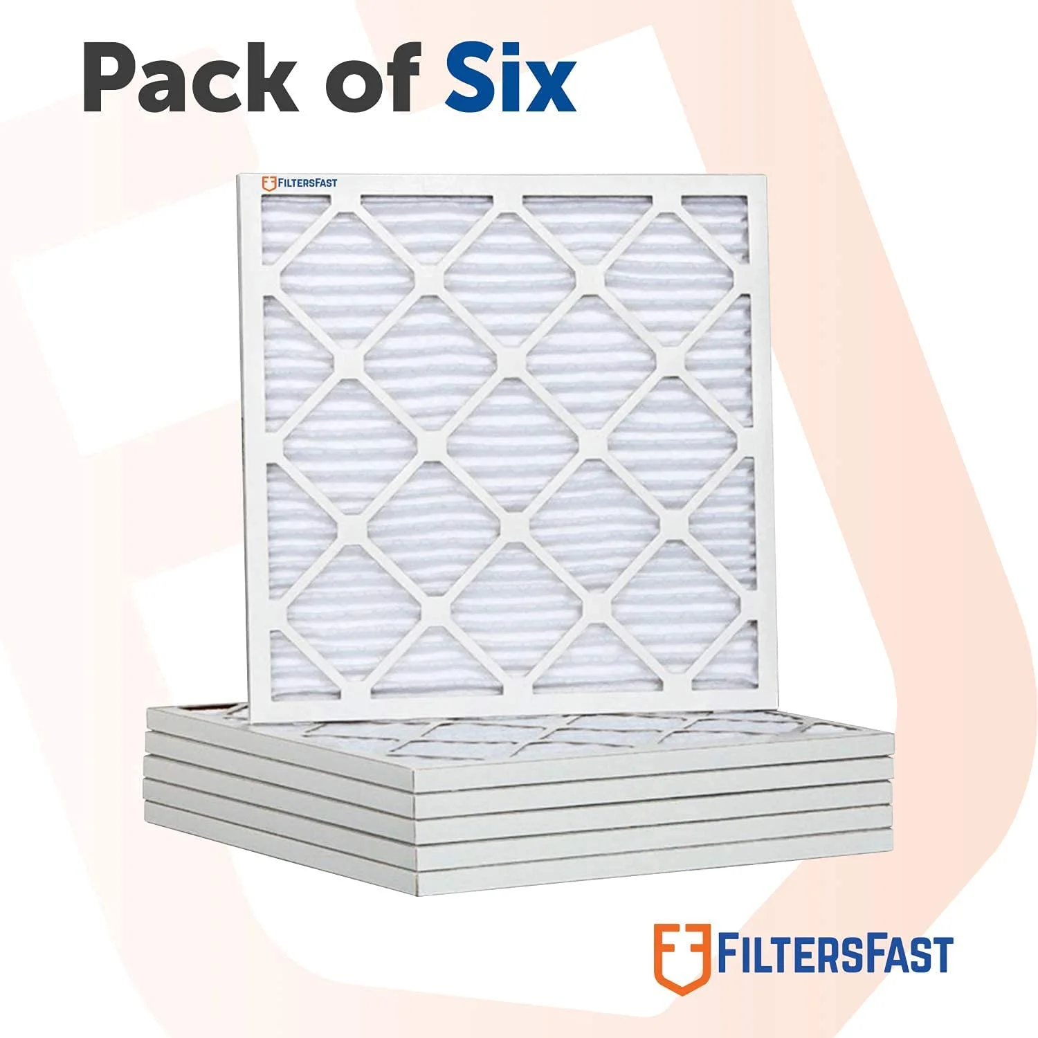 Filters Fast 13x21.5x1 AC Furnace Pleated Air Filter MERV 11, 6 Pack