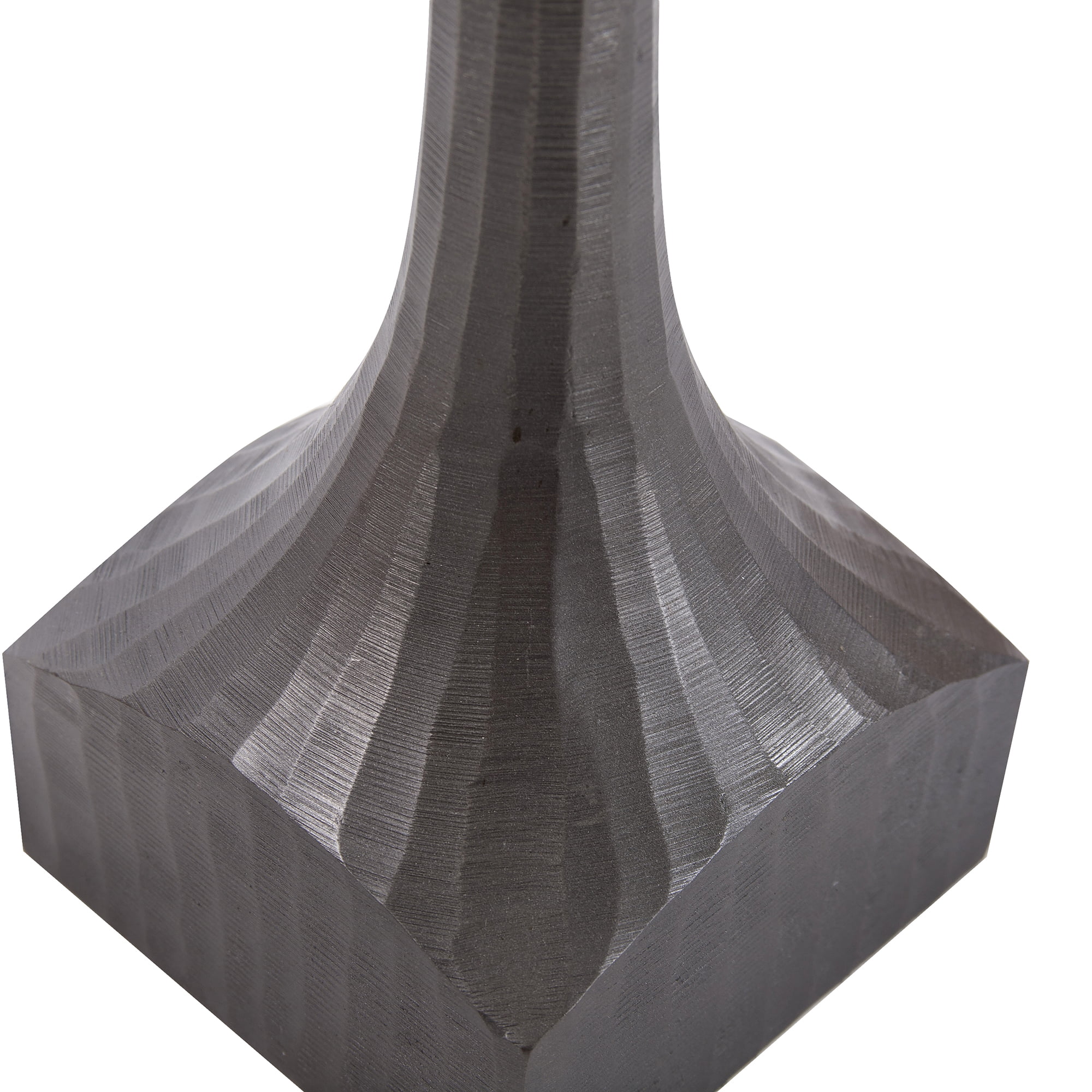 Tyler Dillon Square Graphite Chiseled Metal Martini Table 20.5
