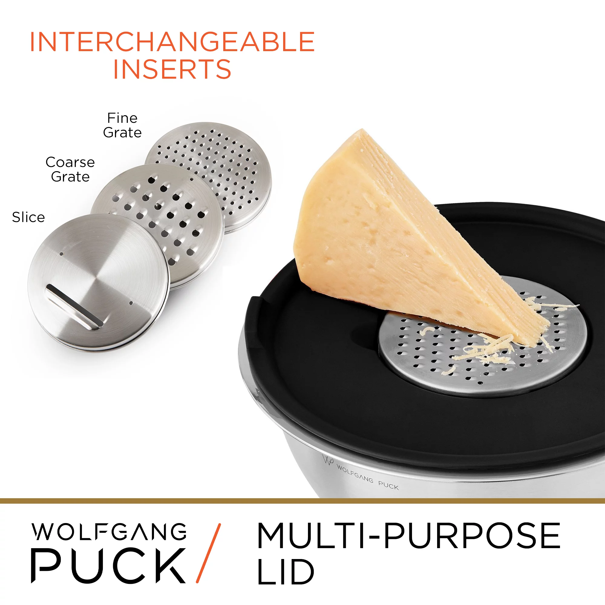 Wolfgang Puck 21-Piece Stainless Steel Cookware and Mixing Bowls Set, Non-Stick Pots, Pans & Skillets