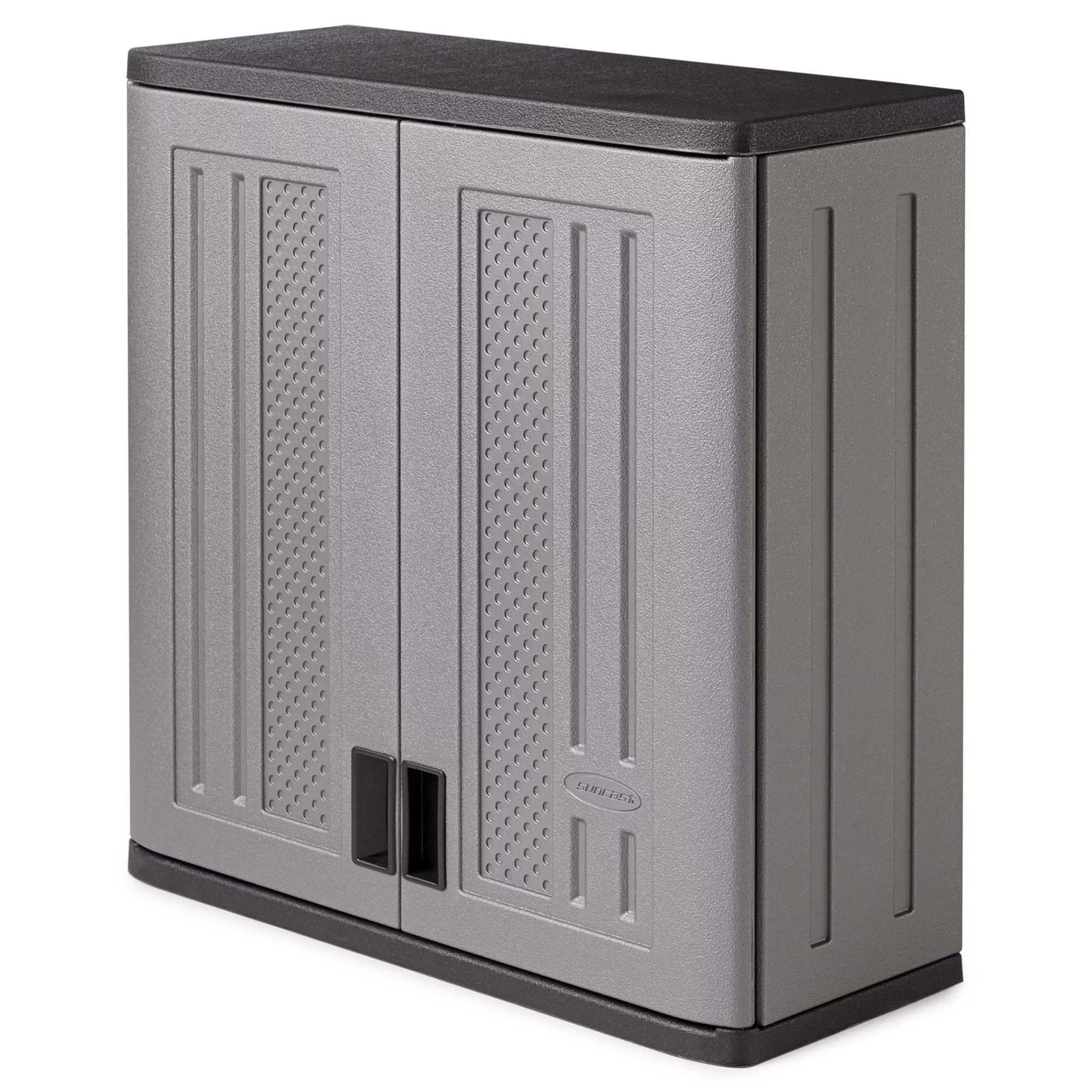 Suncast Single Shelf Garage Wall Cabinet w/Wall Mounted Hand Tool Organizer