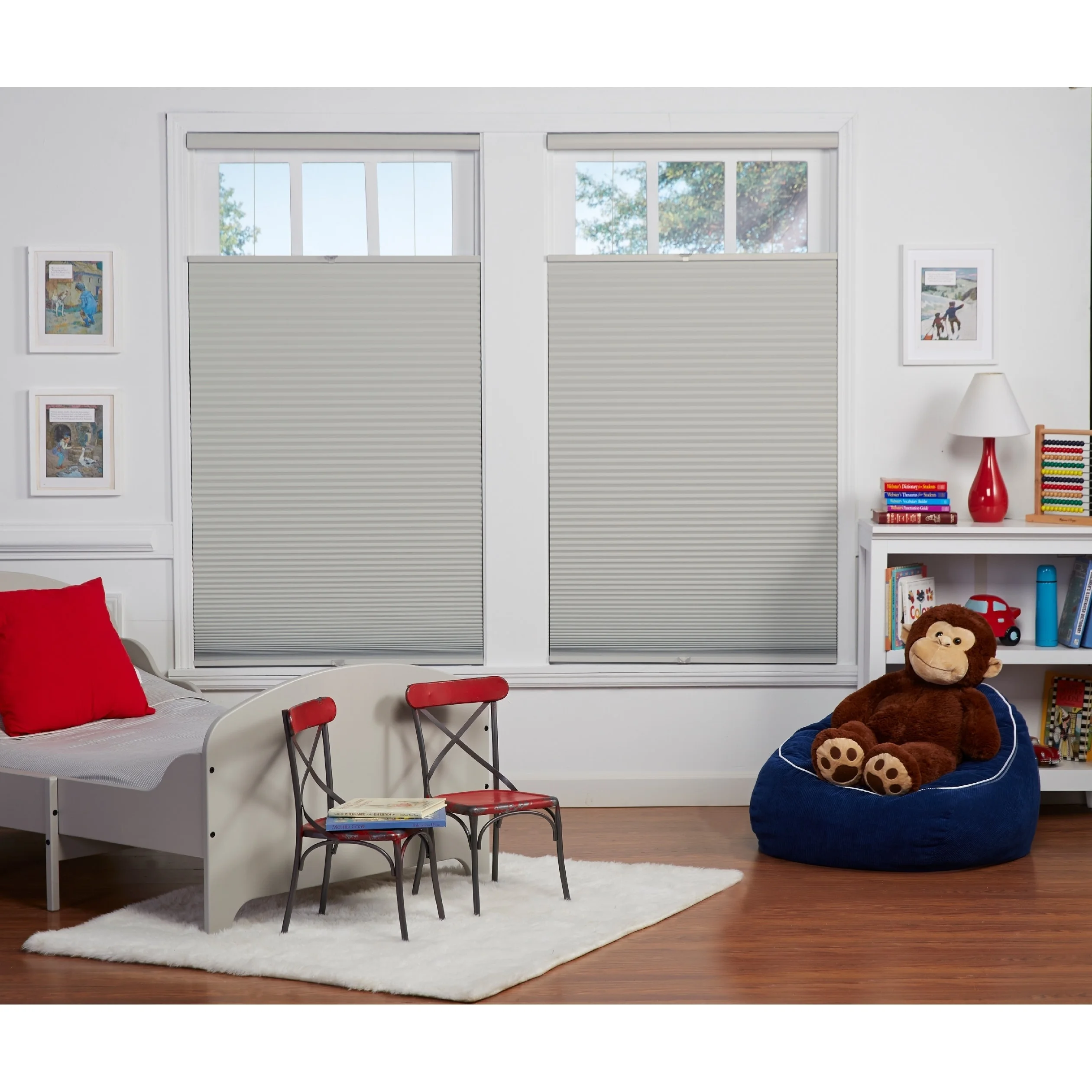 Copper Grove Yerevan 64-inch Grey/White Blackout Top Down/Bottom Up Shade Custom 29.5 x 64