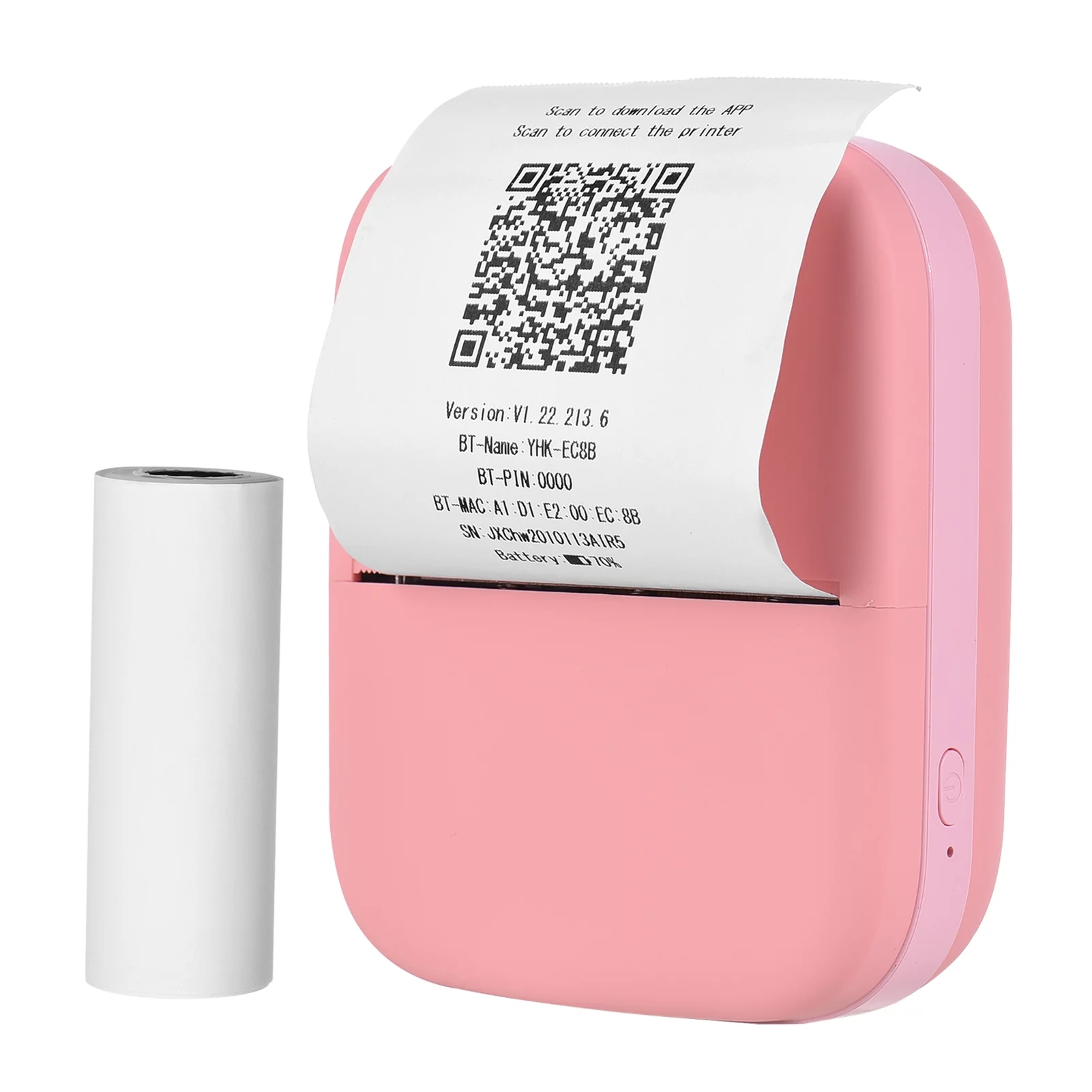 ammoon X1 Portable Pocket Printer, BT Wireless Thermal Photo Printer, Inkless Printing