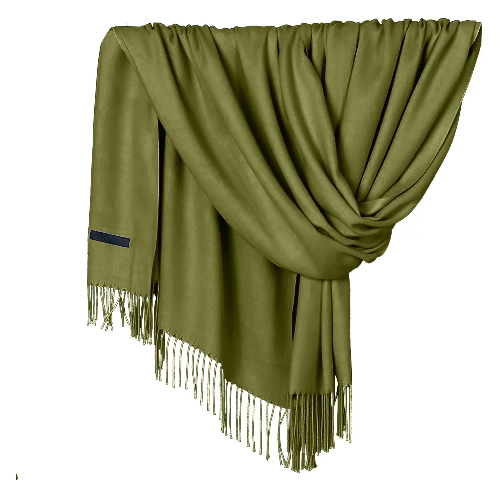 Women Pashmina Scarf Soft Solid Plain Shawl Wrap Fashion Warm Neck With Fringes Head Silk