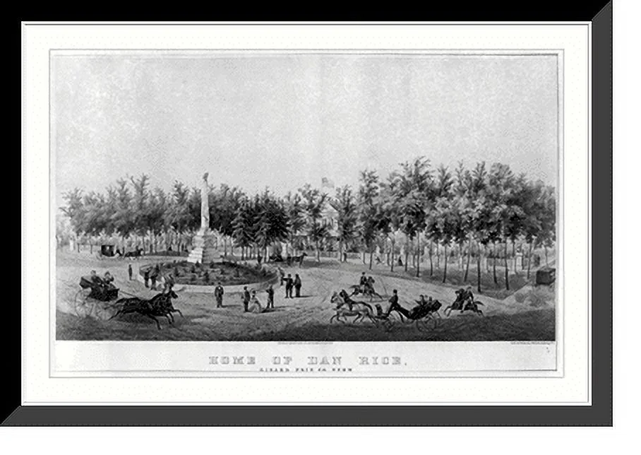 Historic Framed Print, Home of Dan Rice, Girard, Erie Co. Penn., 17-7/8