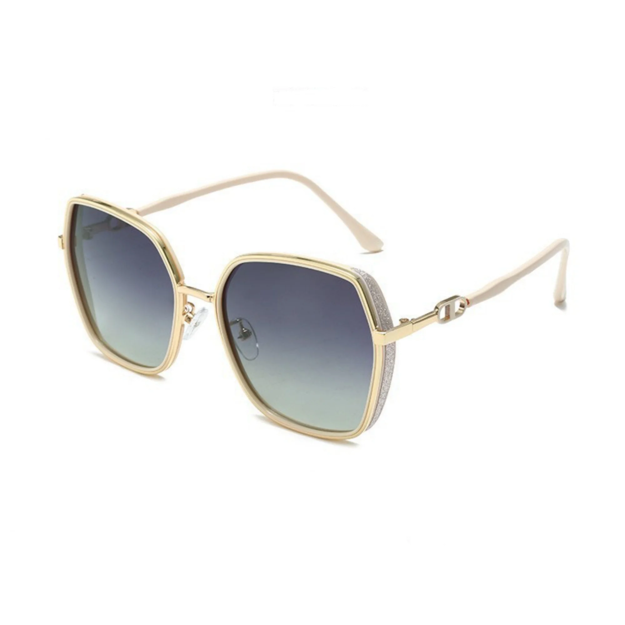 KKtree 2024 Sparkling Black Gold Sunglasses for Women - High Quality UV400 Fashion Shades