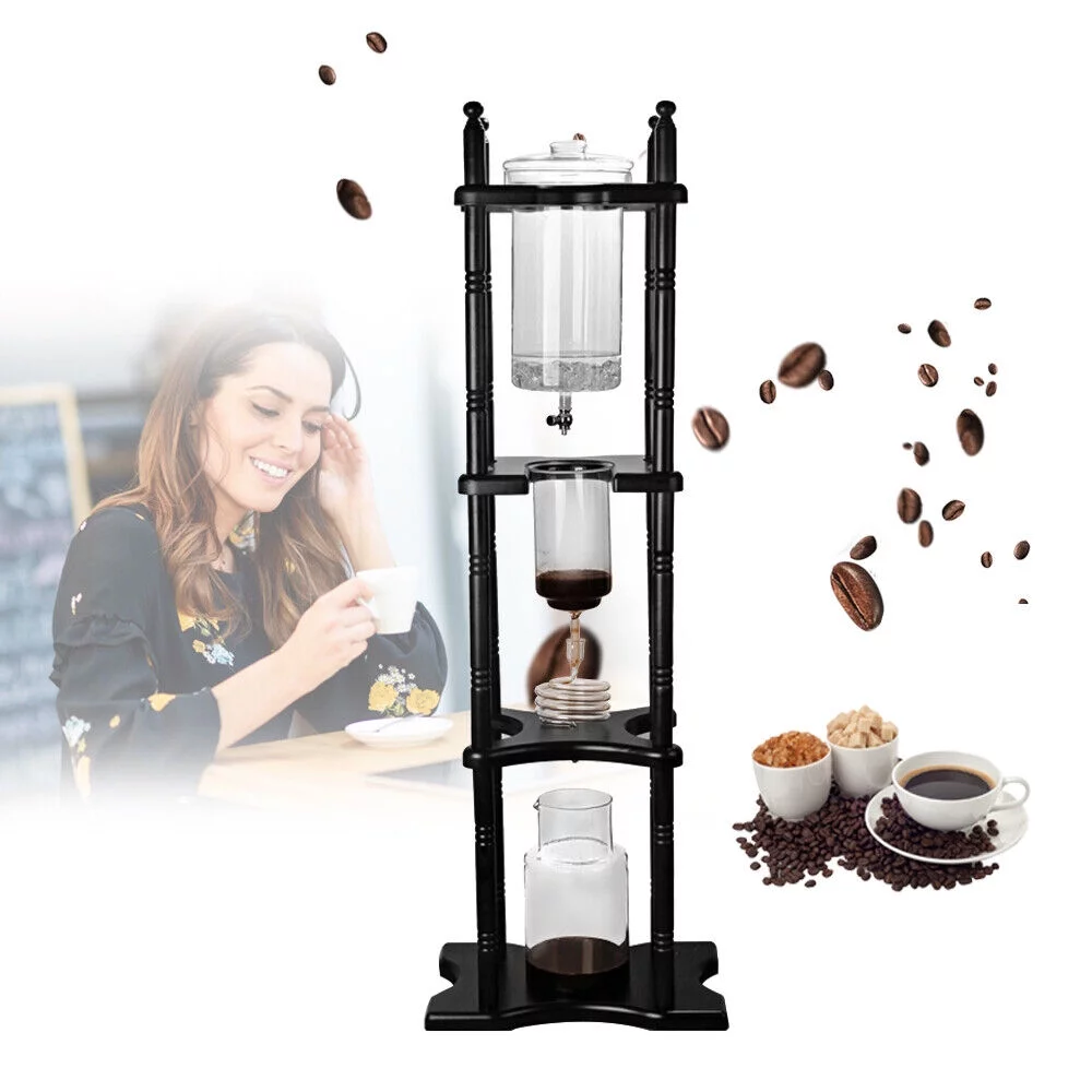 Cold Brew Coffee Maker Glass Dutch Coffee Dripper Ice Drip Coffee Tower 2500ml 28*24.5*115 Cm