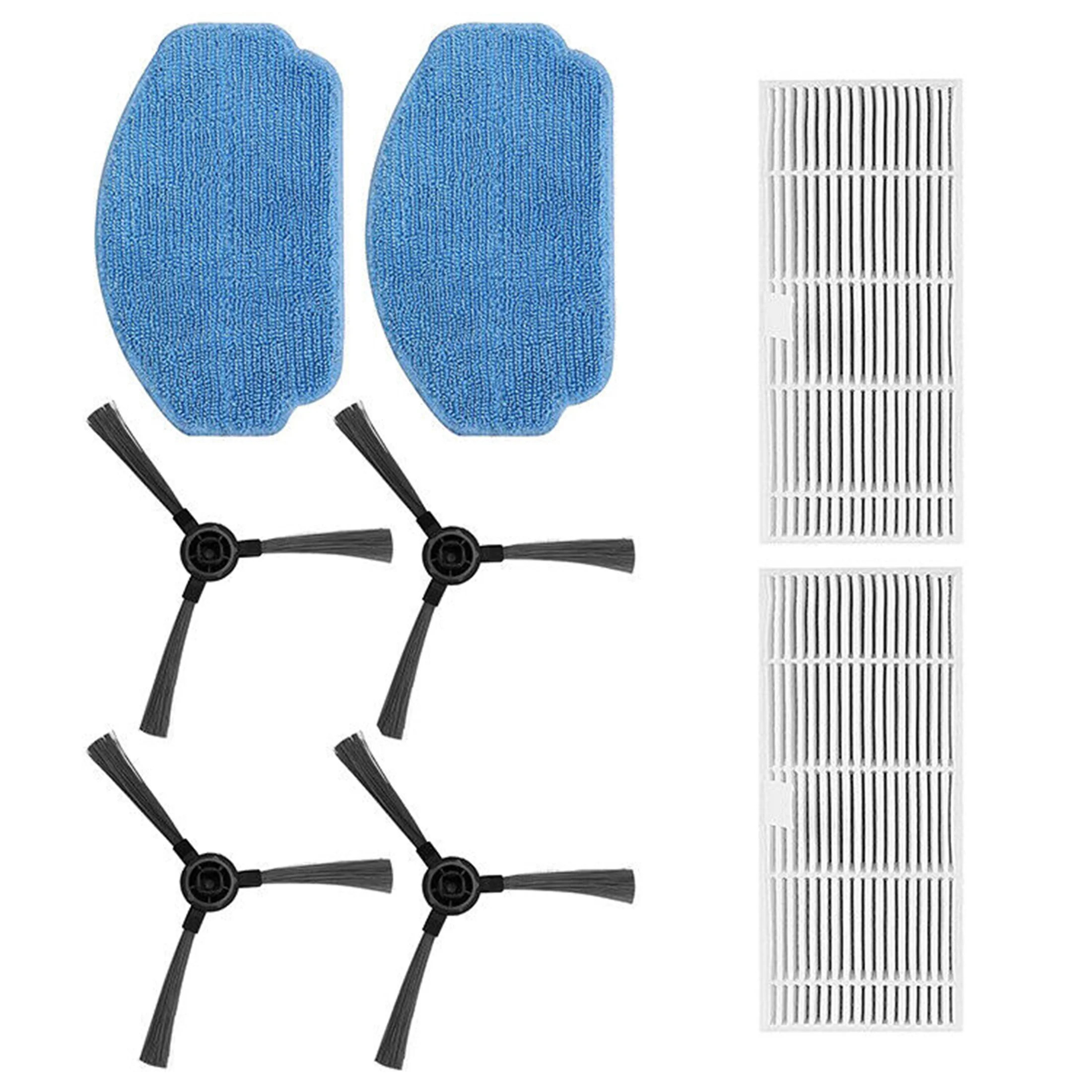 Omeoer Replacement Parts Side Brush Filter Mop Set for MAMNV BR150/BR151 Robot Vacuum Cleaner