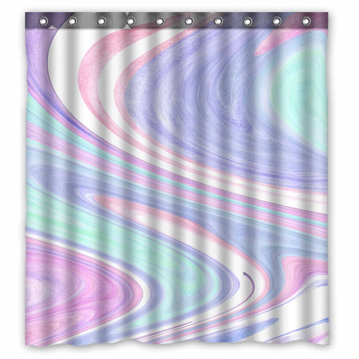 PKQWTM marble texture Silk WaterProof Polyester Fabric Shower Curtain Size 66x72 Inches