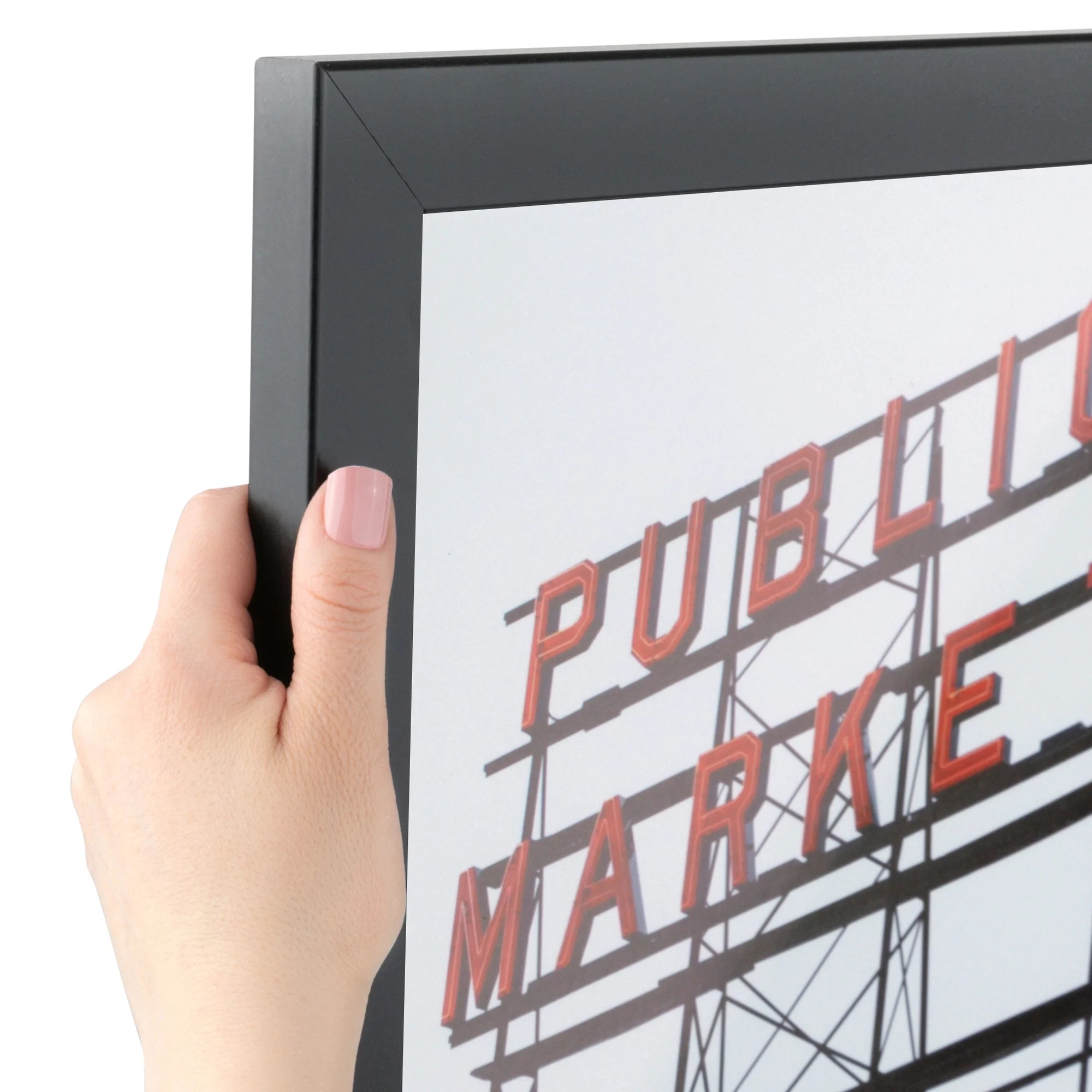 ArtToFrames 24x30 Inch Black Picture Frame, This Black MDF Poster Frame is Great for Your Art or Photos, Comes with 060 Plexi Glass (4267)