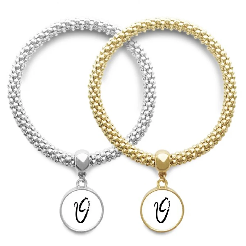 greek alphabet theta black lover bracelet bangle pendant jewelry couple chain