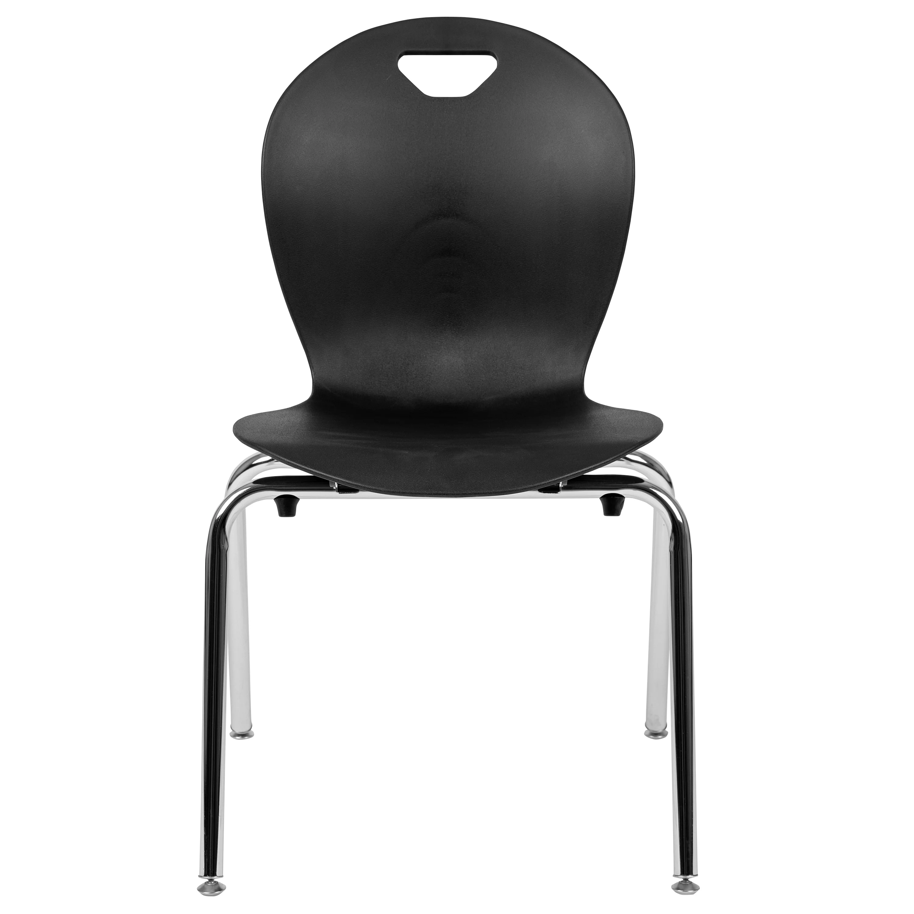 Emma + Oliver Titan Black Student Stack School Chair - 18-inch