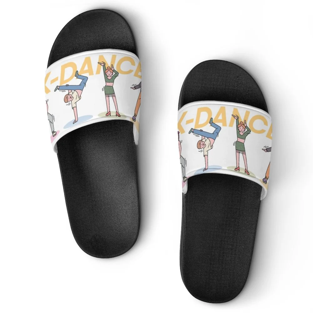 GZHJMY Stylish Slides for Women Men, Korean Dancer Soft Flexible Slip-on Sandals Slippers