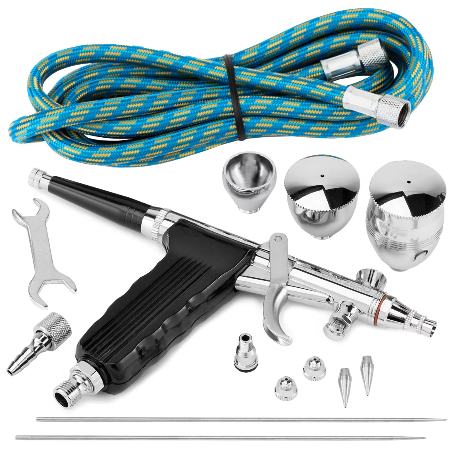 PointZero Precision Trigger Style Gravity-feed Airbrush Set w/ MAC Valve