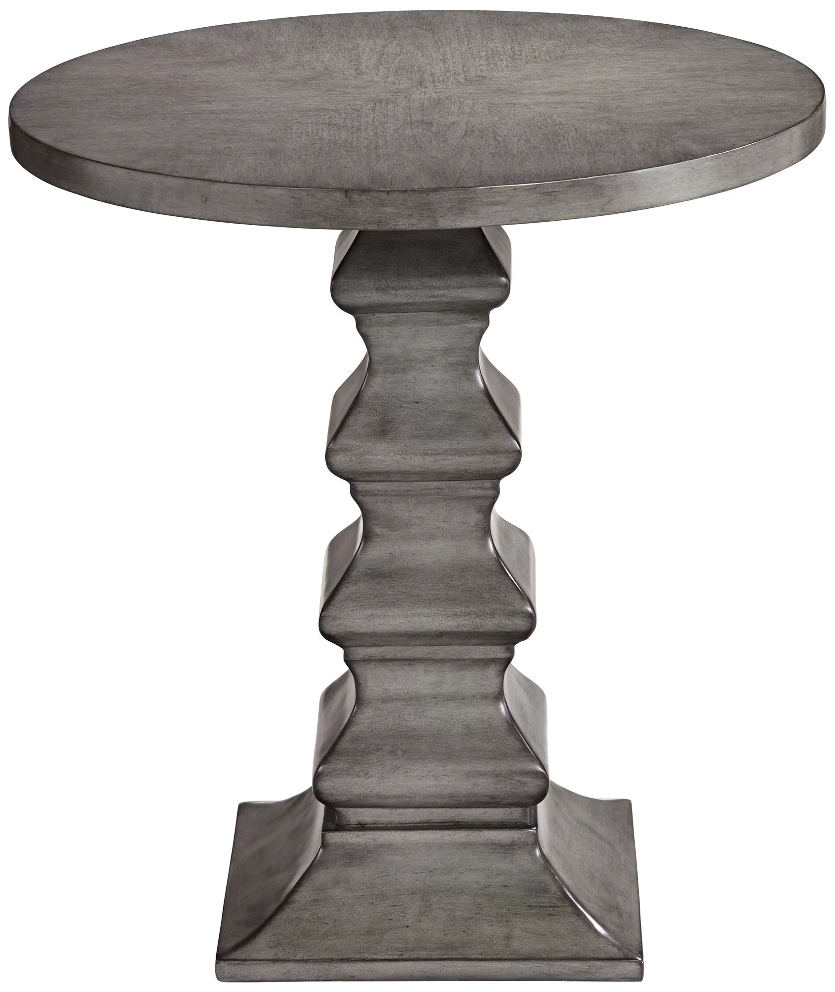 55 Downing Street Traditional Gray Slate Round Accent Table 25 3/4