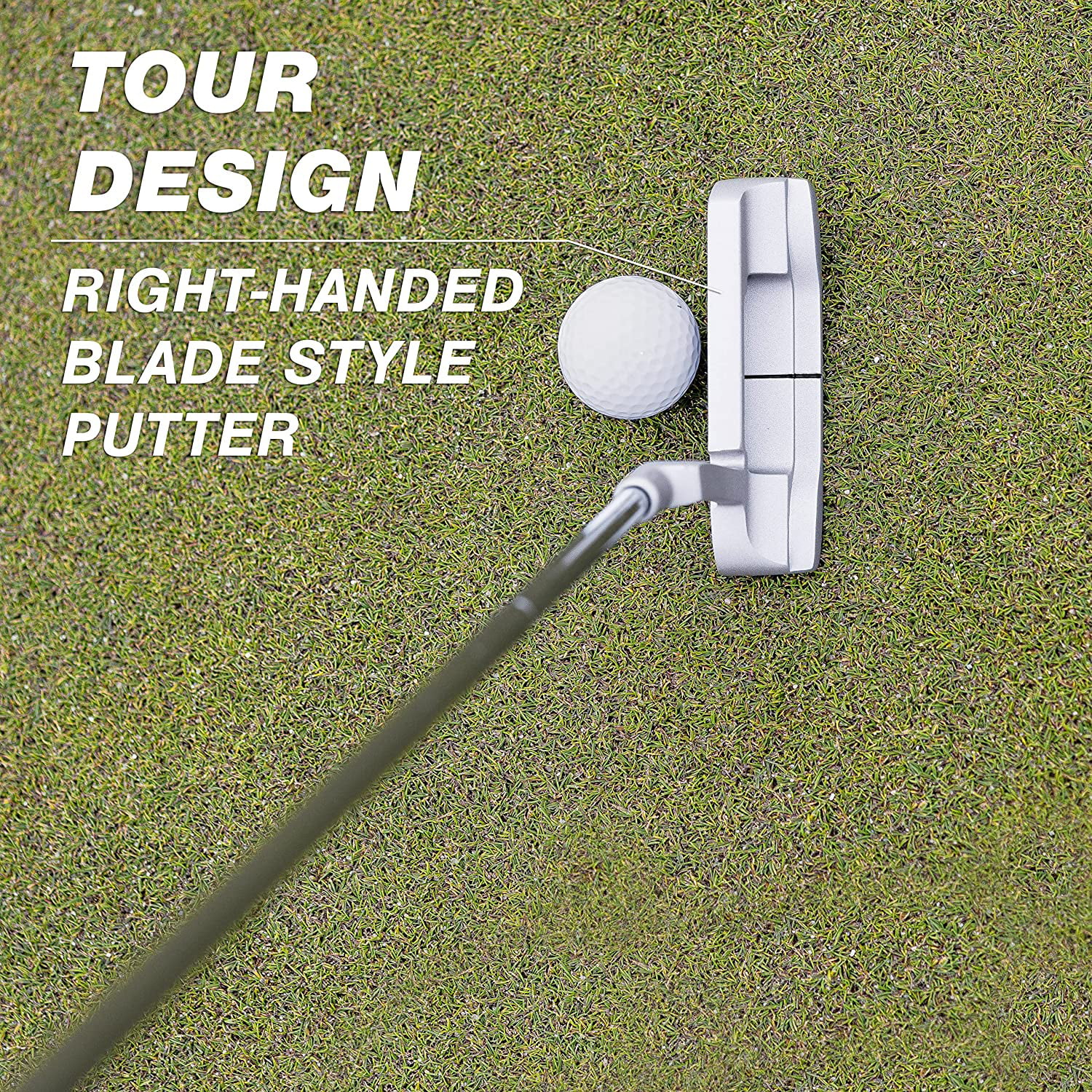 GoSports Classic Golf Putter - Tour Blade Design with Premium Grip and Milled Face - Right Handed 35