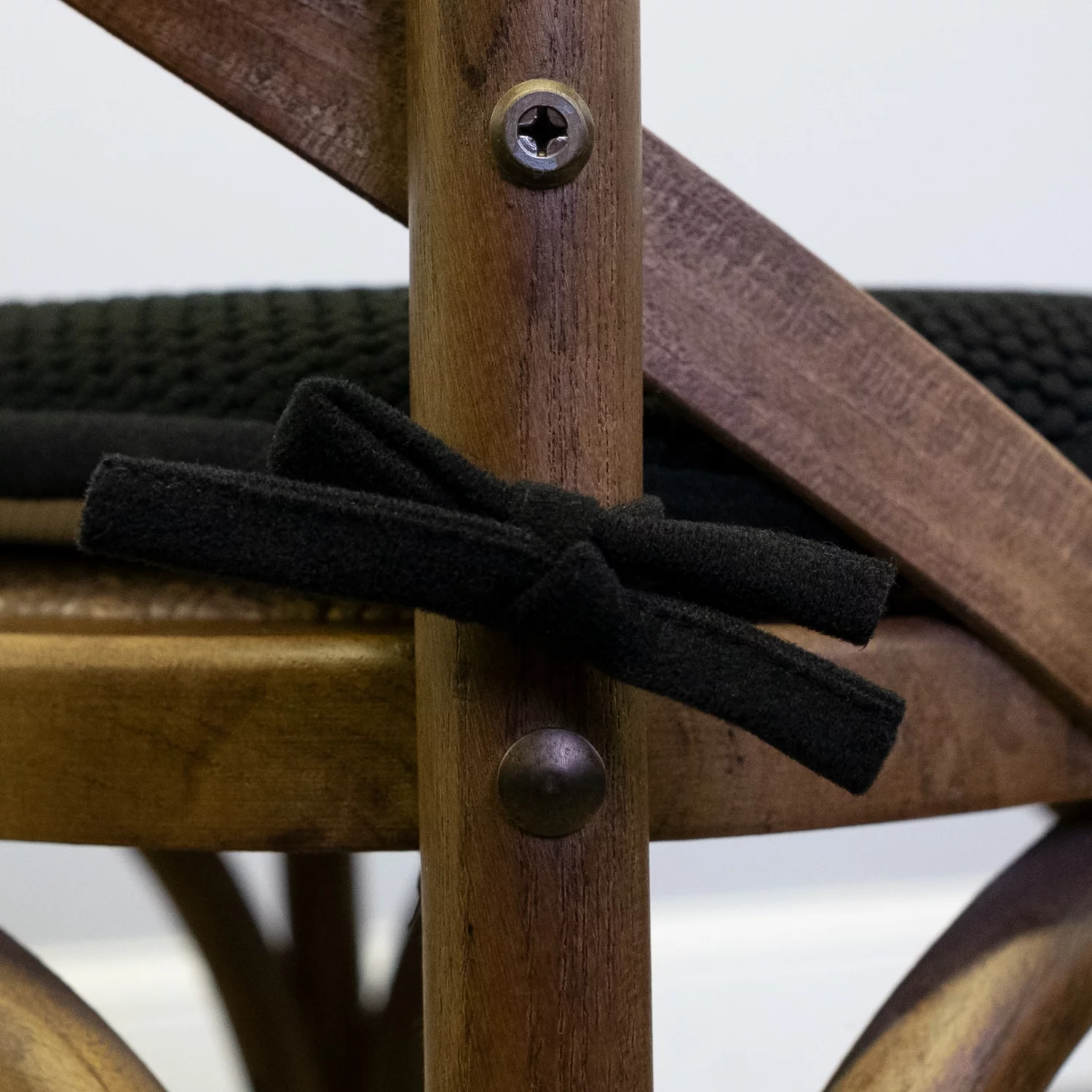 Honeycomb Memory Foam Chair Cushion Pad 16 x 16 Non-Slip Back w/Ties 12 Pack Black