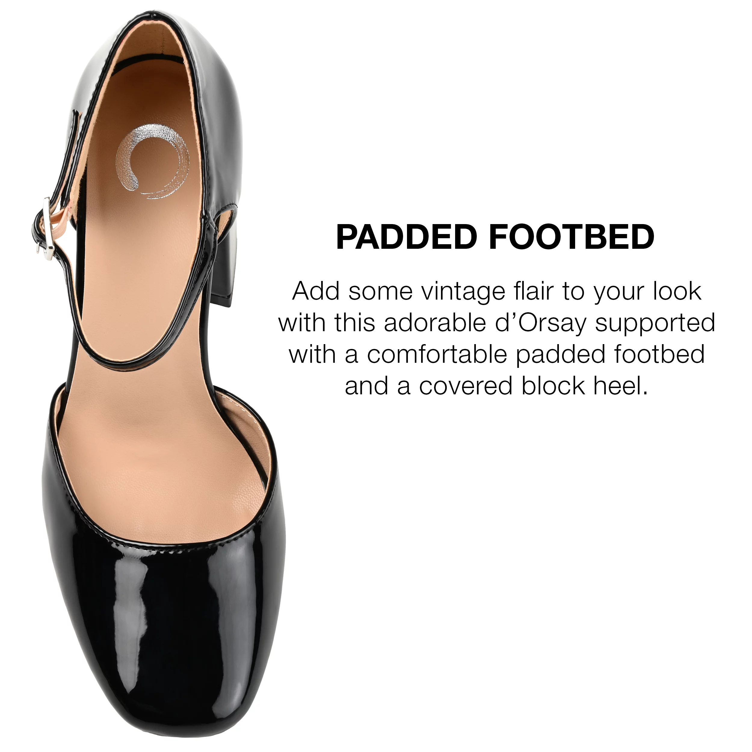 Journee Collection Womens Hesster Mary Jane Mid Block Heel Square Toe Pumps