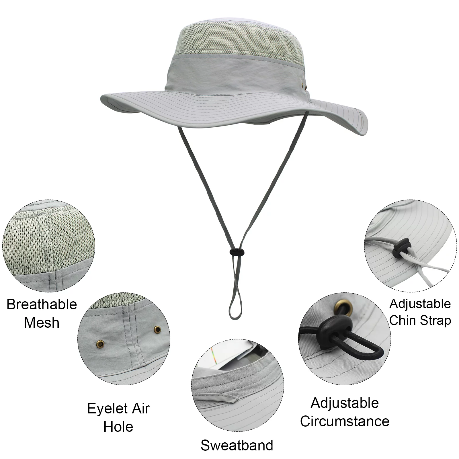 Tomfoto Sun Hat for Men Women Protection Foldable Bucket Hat for Fishing Hiking Camping