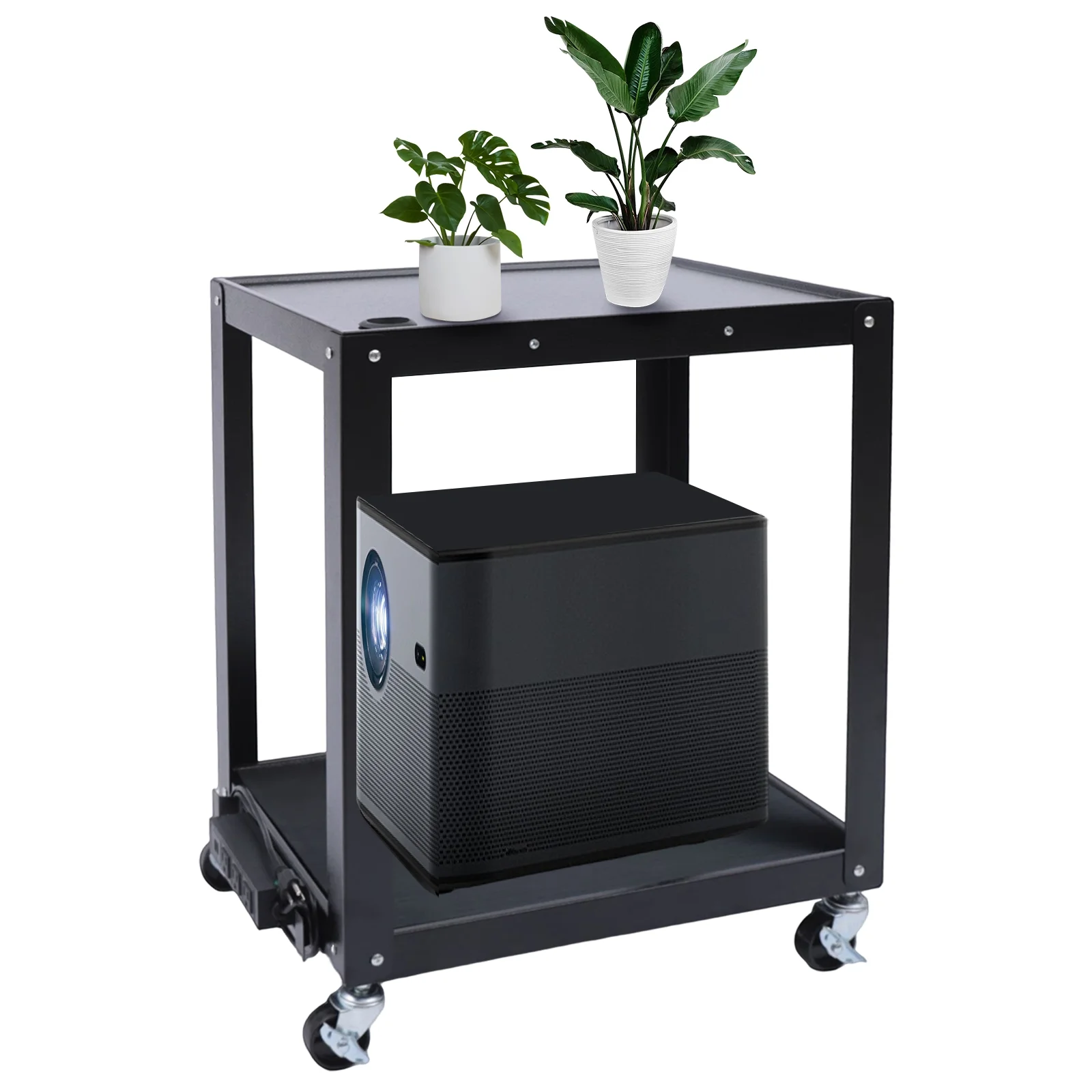 Black AV Cart Steel Media Cart 26