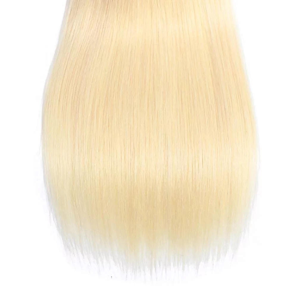613 Blonde 3 Bundles Human Hair Straight Hair Brazilian Blonde Human Hair Bundle 100% Virgin Remy Hair Bundles Human Hair Extensions