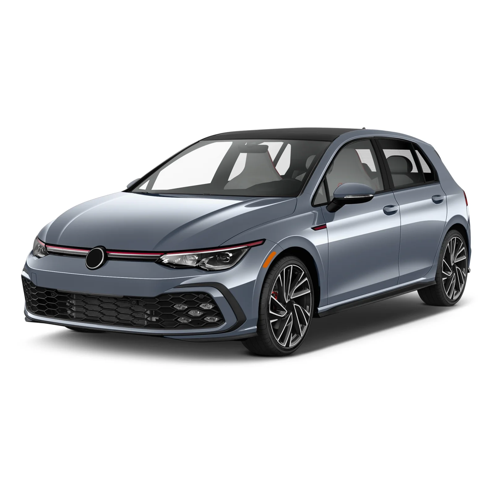 Ikon Motorsports Side Skirts Compatible With 2022-2024 Volkswagen Golf MK8 GTI Style Rocker Panel Extension Lips Pair