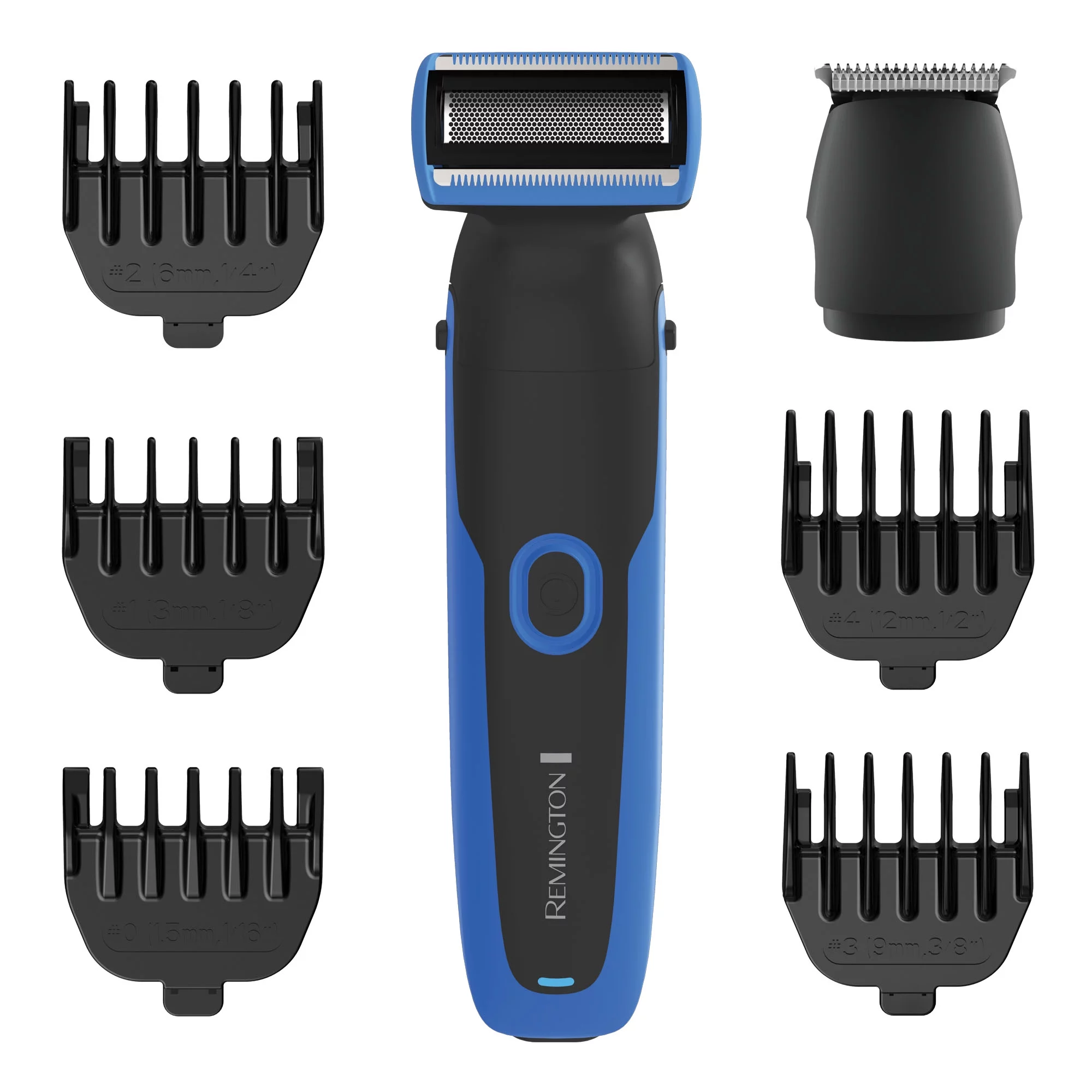Remington WETech Face & Body Grooming Kit, Groomer Trimmer, Black/Blue, PG6255B