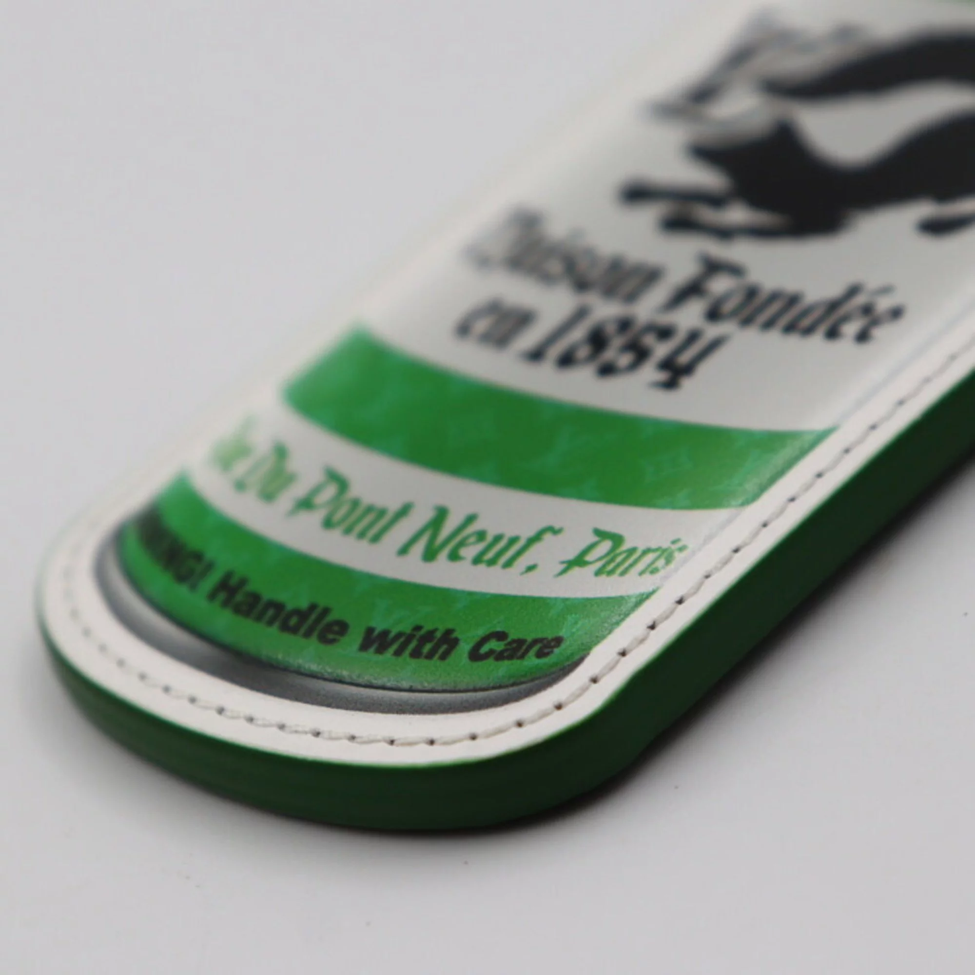 Pre-Owned LOUIS VUITTON Louis Vuitton Portocre LV paint key holder MP3384 monogram canvas leather brown white green silver metal fittings ring bag charm (Good)