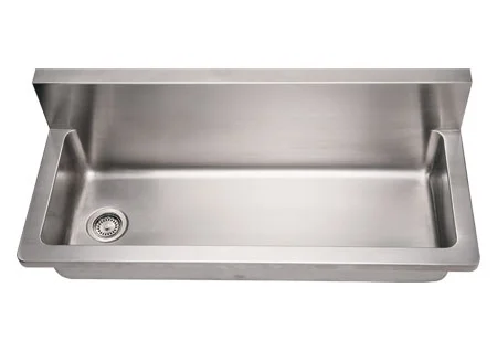 Whitehaus WHNCMB4413 Stainless Steel 44'' Single Bowl Utility Kitchen Sink