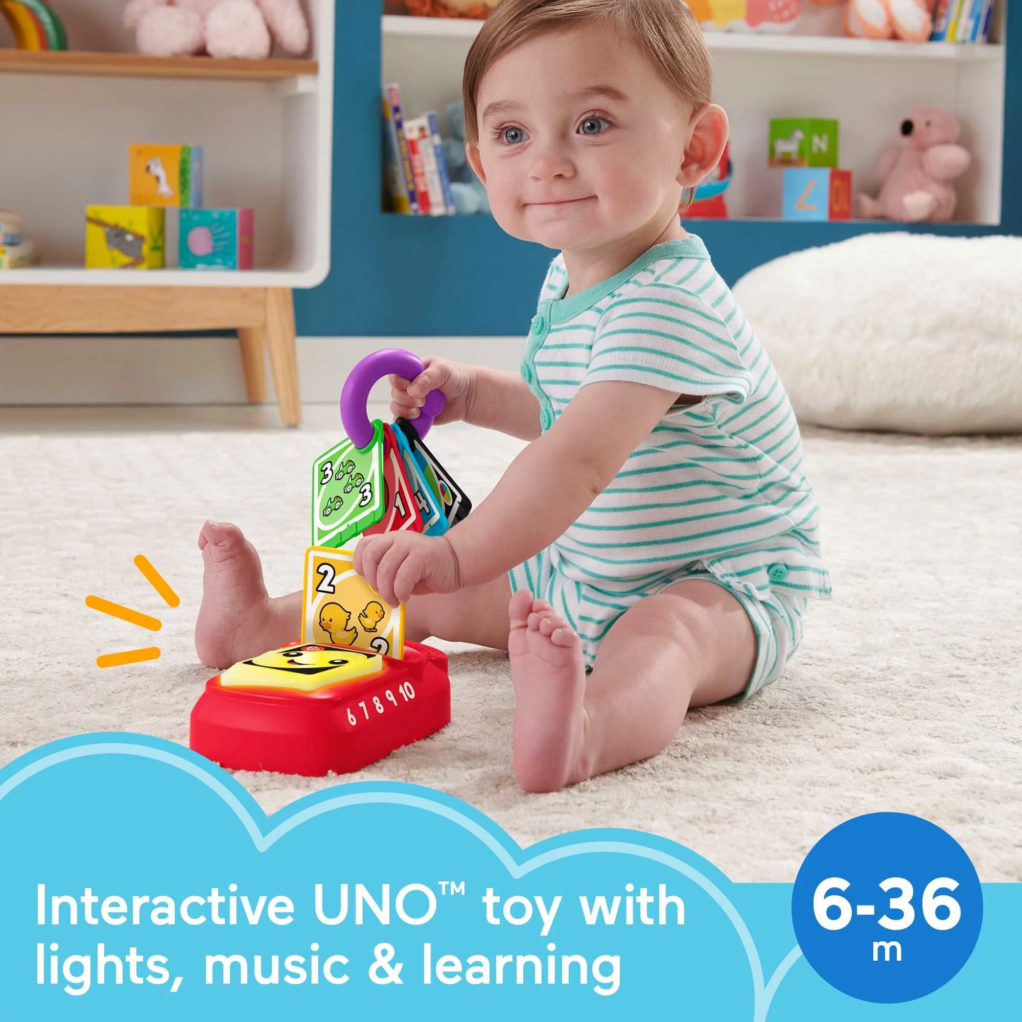 Fisher-Price Laugh & Learn Counting and Colors UNO Electronic Learning Toy for Infants