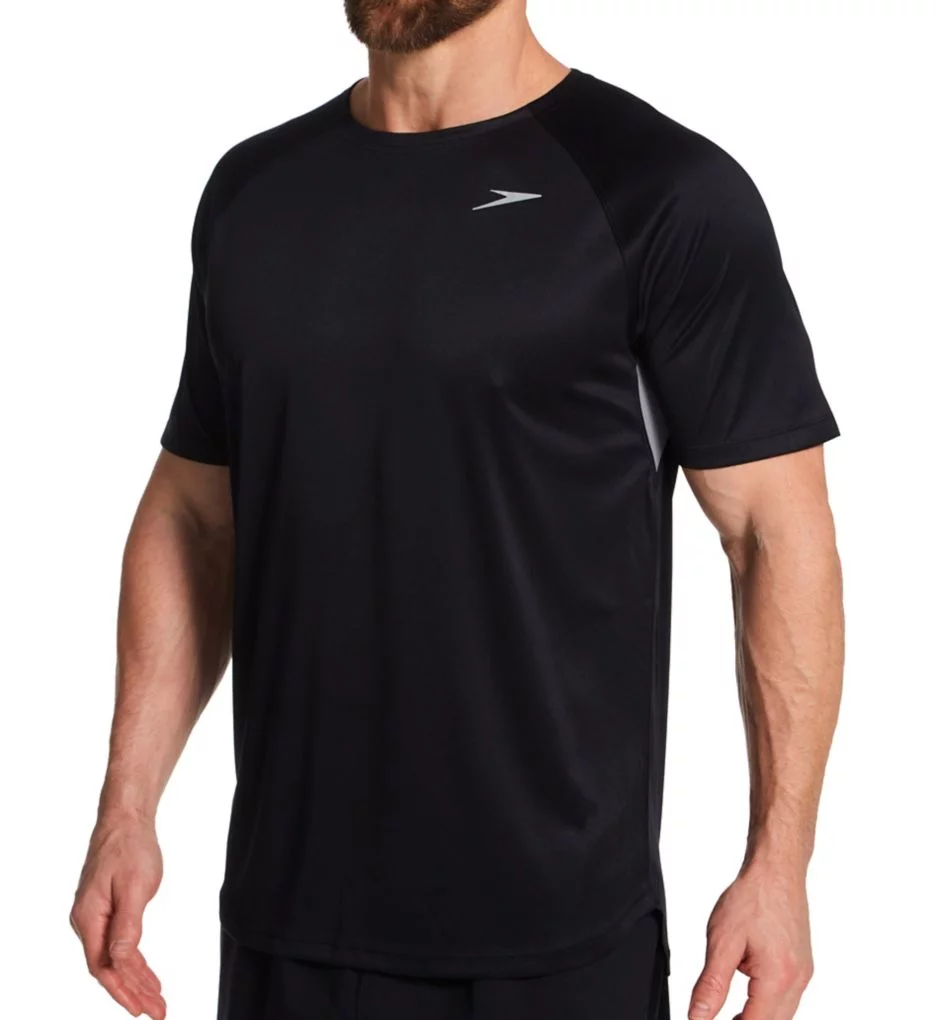 Men's Speedo 7748287 Baybreeze Short Sleeve Swim Shirt (Anthracite M)