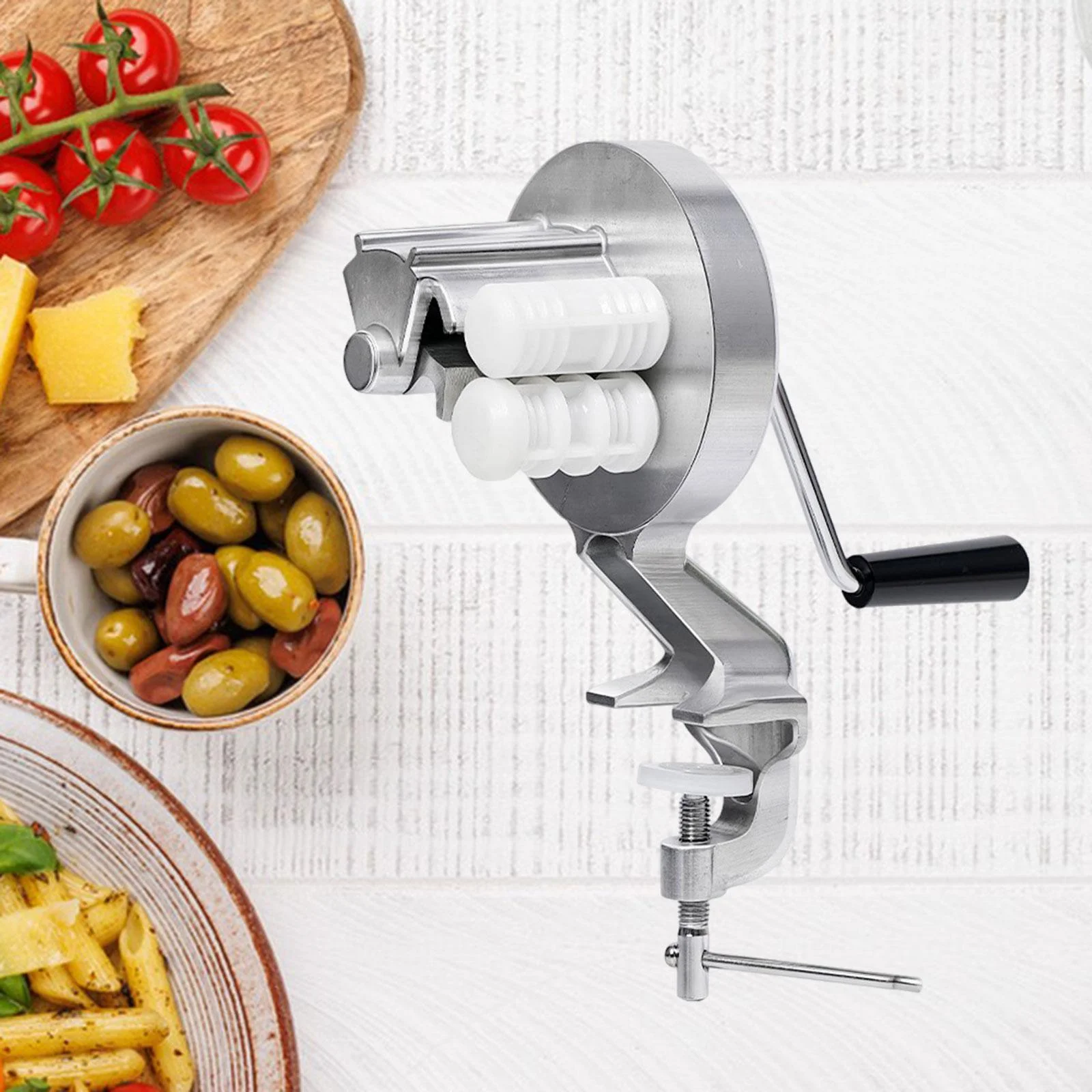 kowaku Cavatelli Maker Tool Pasta Maker Attachments Hand Press with Hand Crank Kitchen Tools Cavatelli Maker Baking Party Restaurant