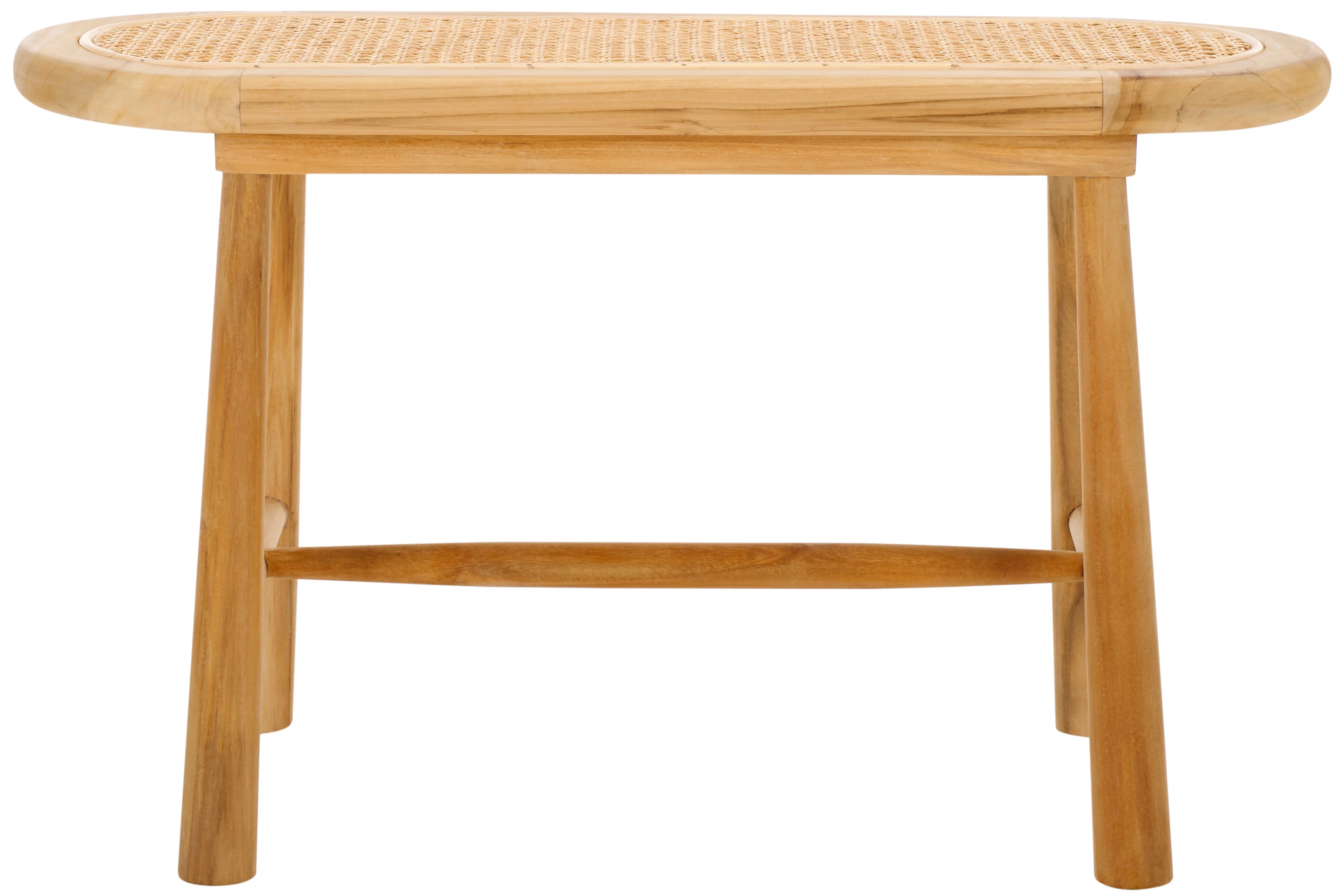 SAFAVIEH Anikka Rattan Bench, Natural (30.9 in. W x 11.8 in. D x 18.1 in. H)