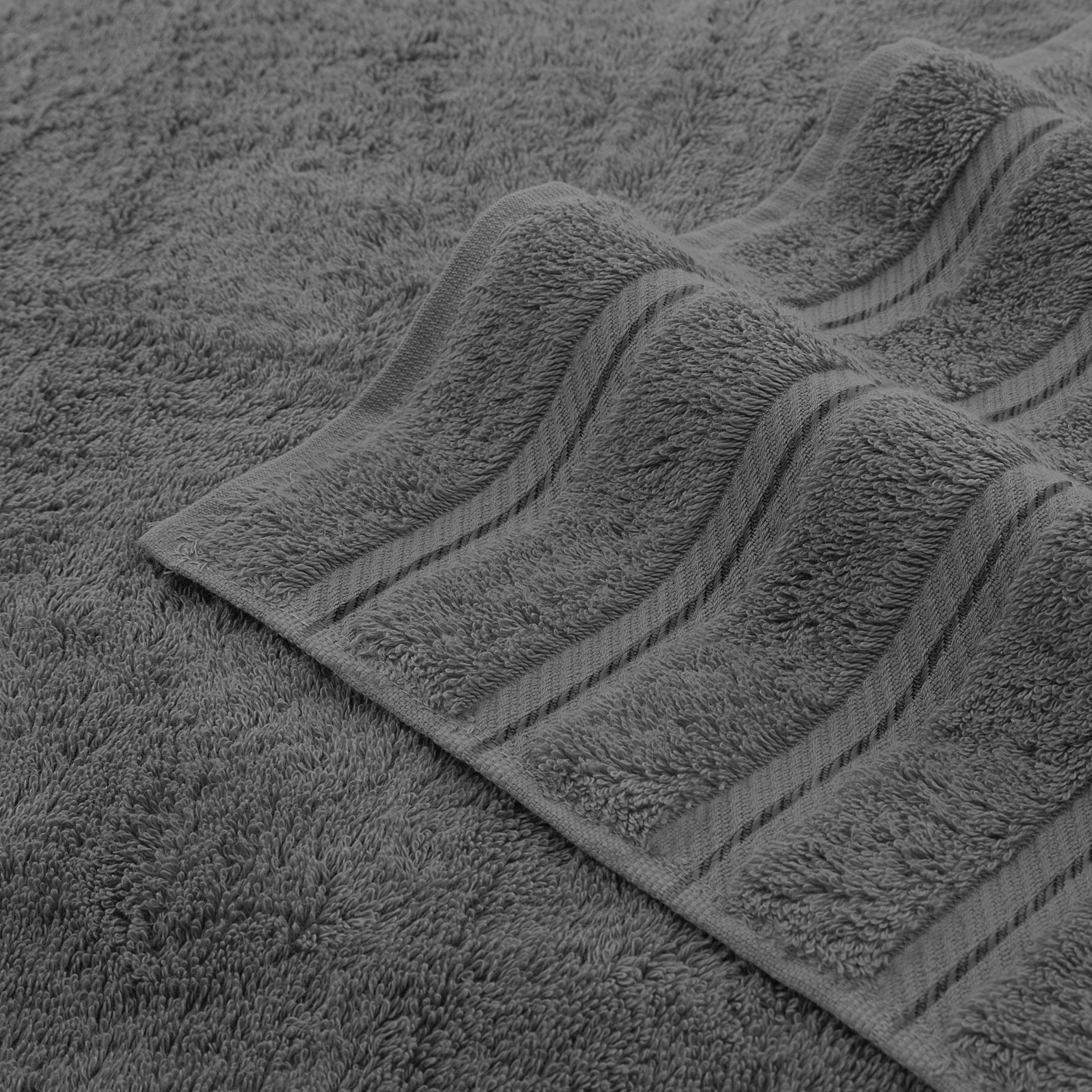 American Soft Linen Gray Towel Set 100% Turkish Cotton Towels for Bathroom 6 Piece